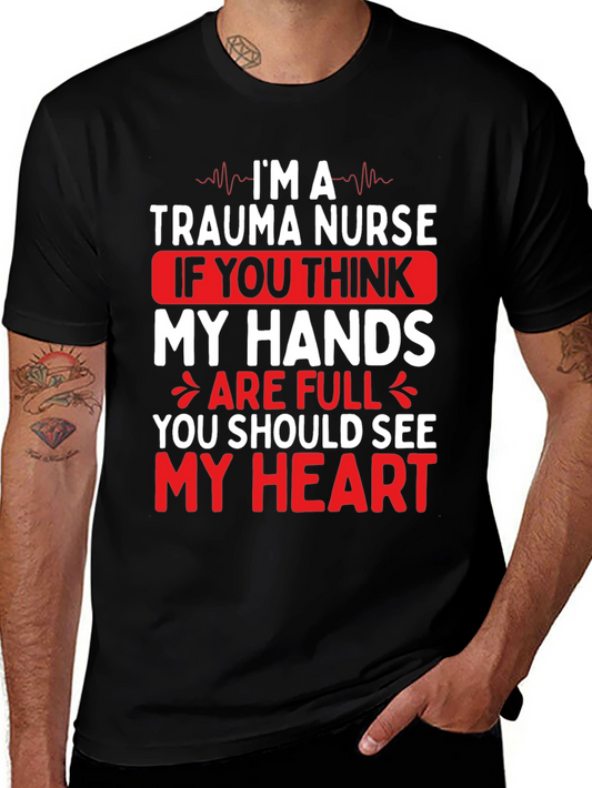 Trauma Nurse Heart Graphic T-Shirt