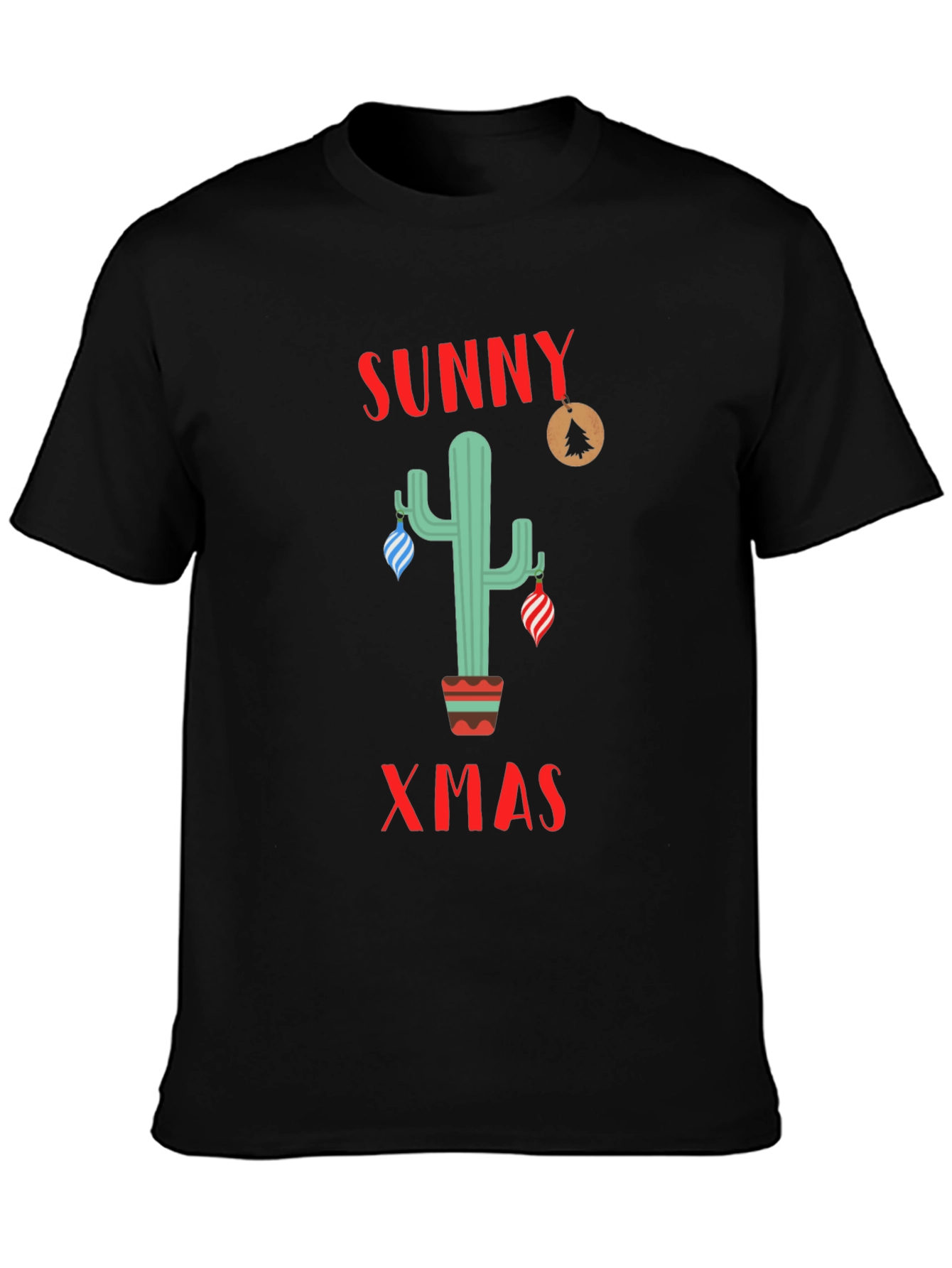 Sunny Xmas Cactus Holiday T-Shirt
