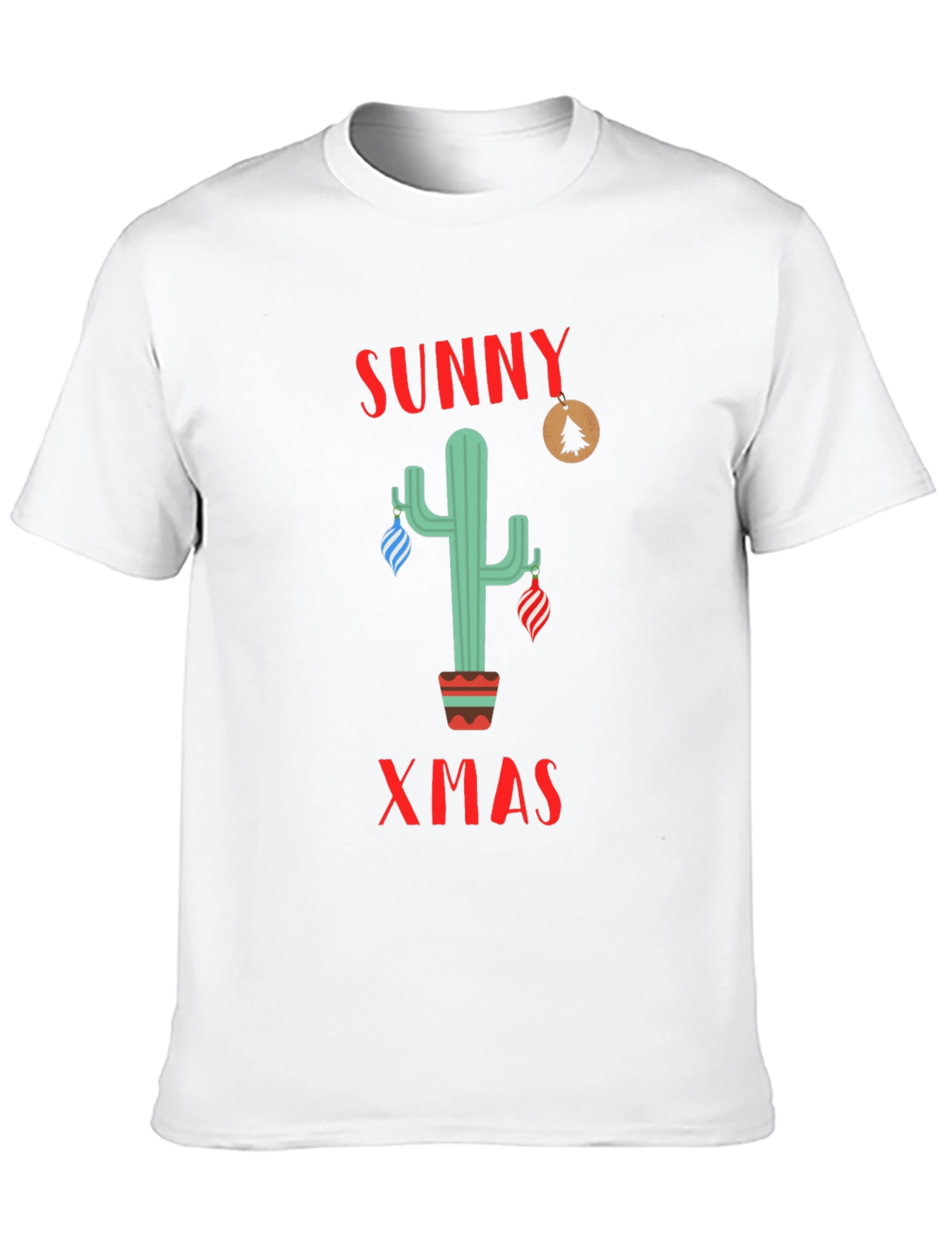 Sunny Xmas Cactus Holiday T-Shirt