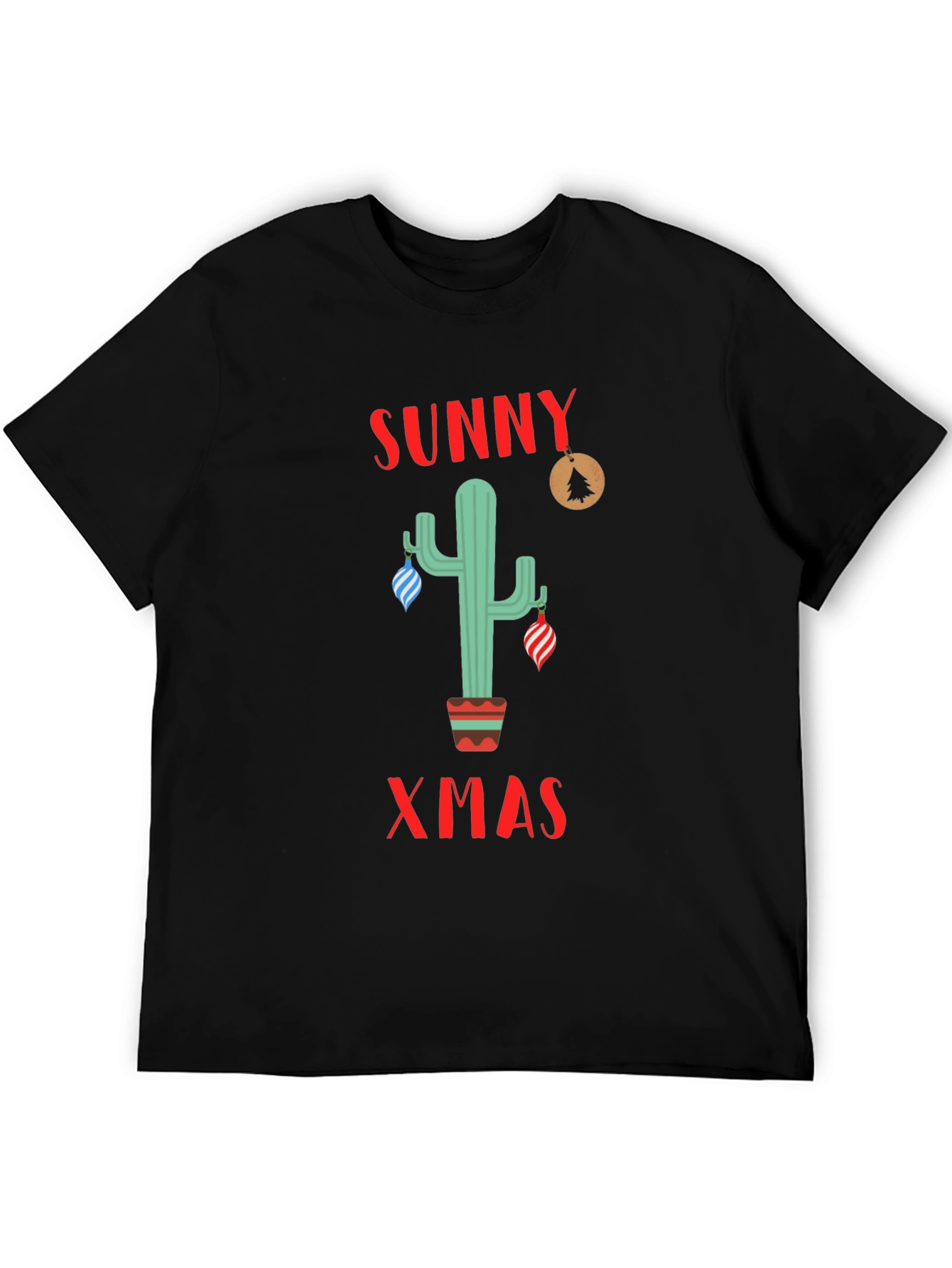 Sunny Xmas Cactus Holiday T-Shirt