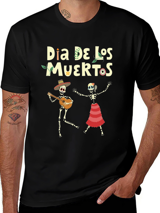 Dia De Los Muertos T-Shirt - Skeleton Band Tee