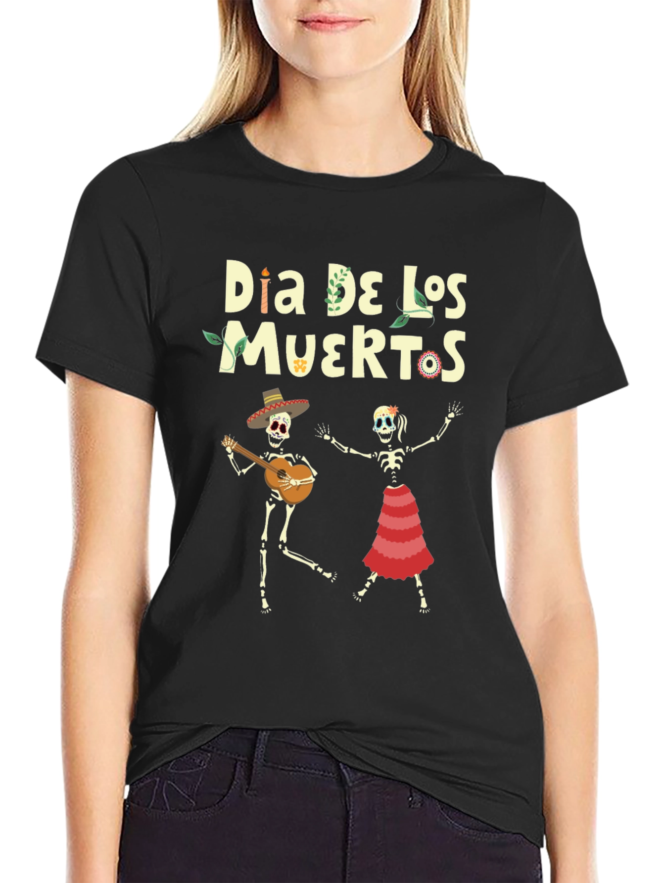 Dia De Los Muertos T-Shirt - Skeleton Band Tee