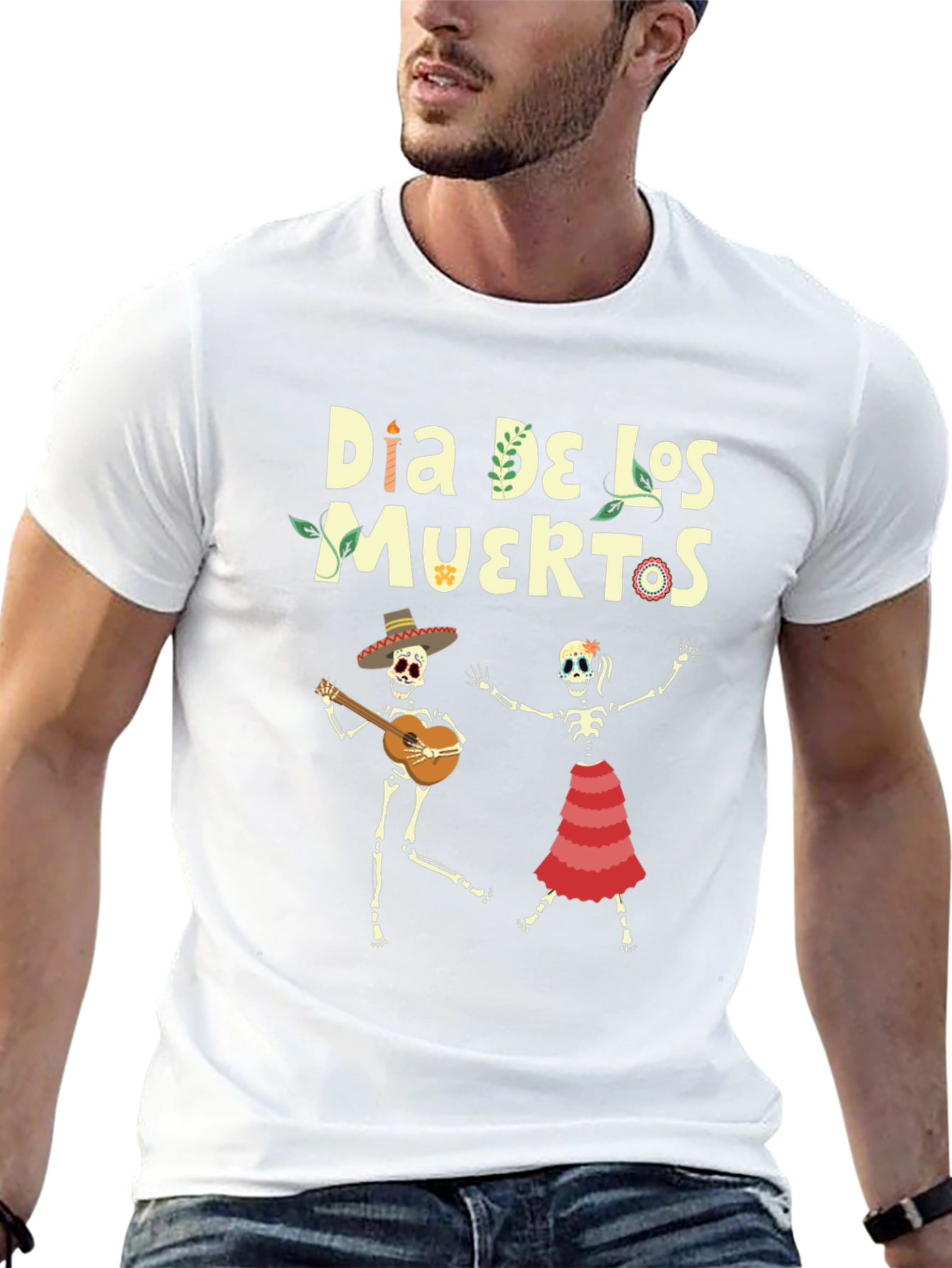 Dia De Los Muertos T-Shirt - Skeleton Band Tee