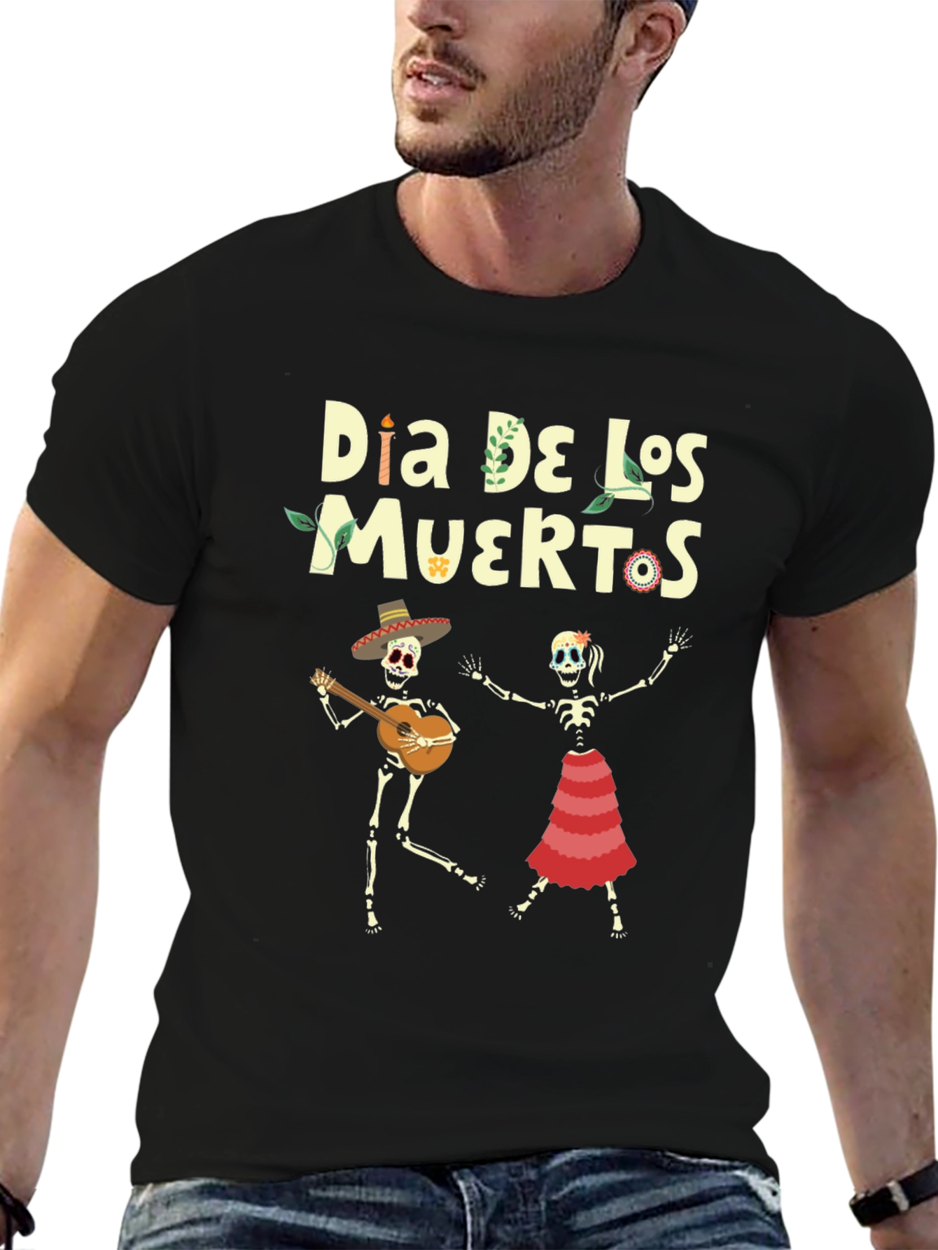 Dia De Los Muertos T-Shirt - Skeleton Band Tee