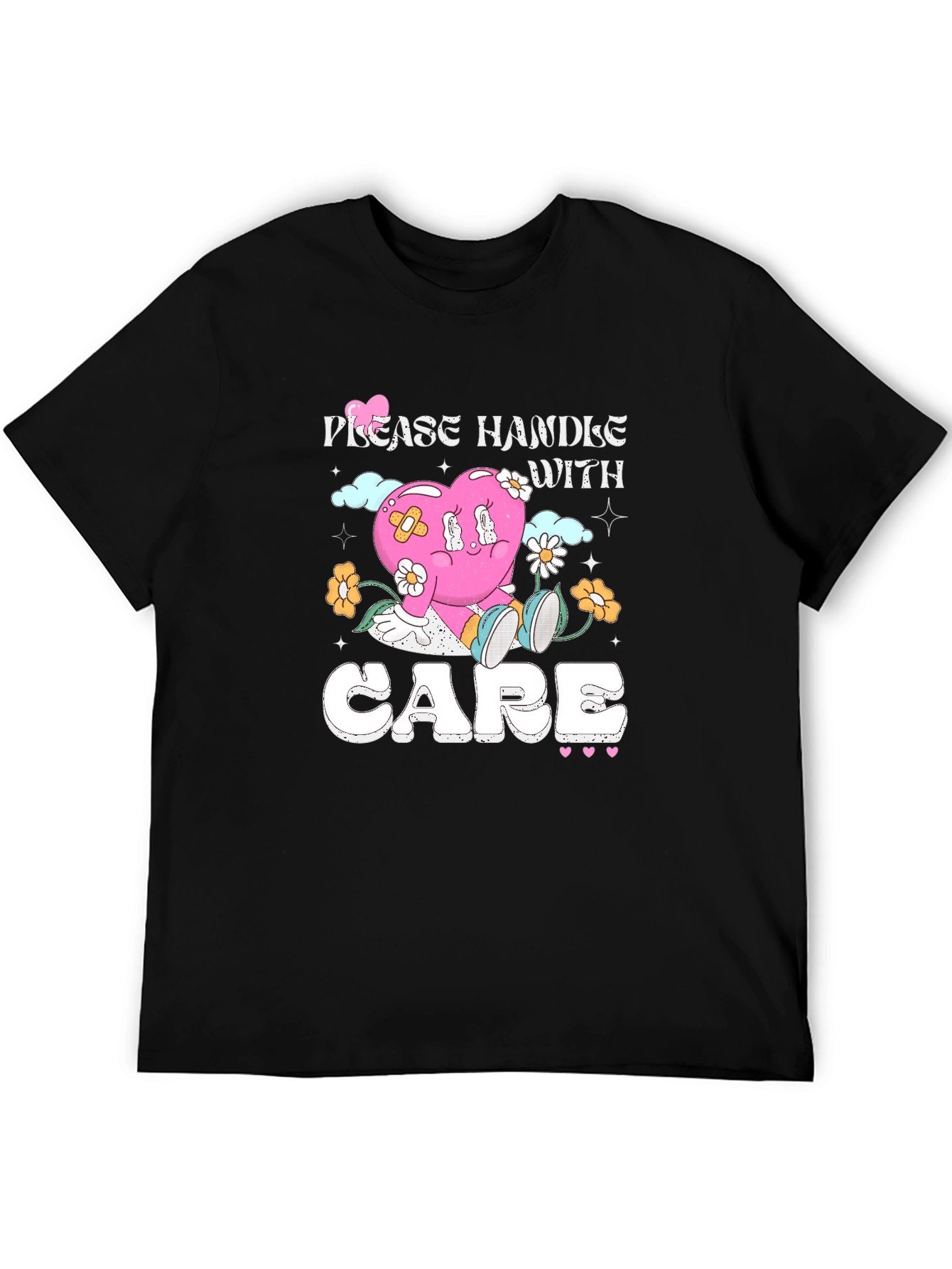 Handle With Care T-Shirt - Heart Graphic Tee