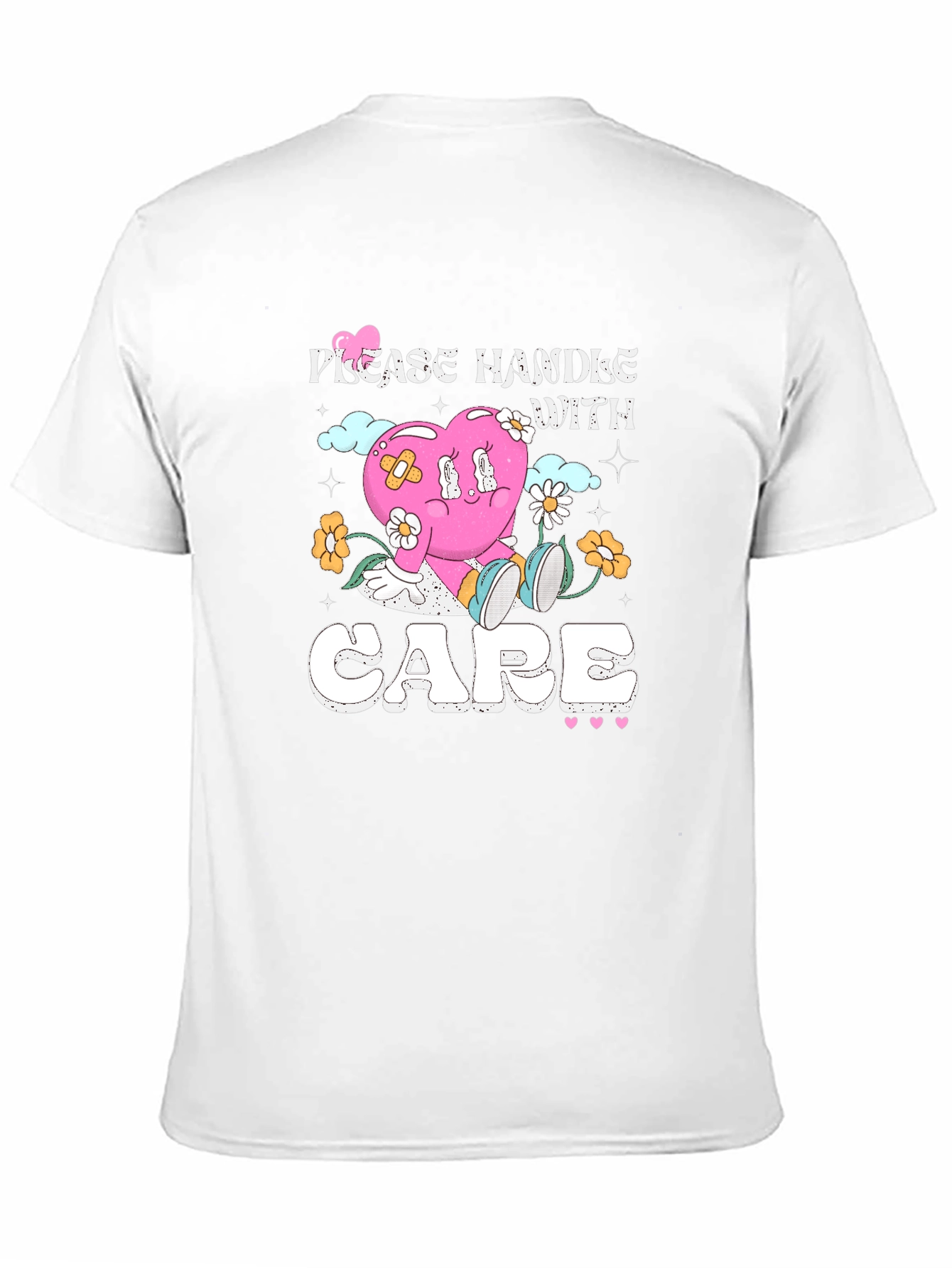 Handle With Care T-Shirt - Heart Graphic Tee