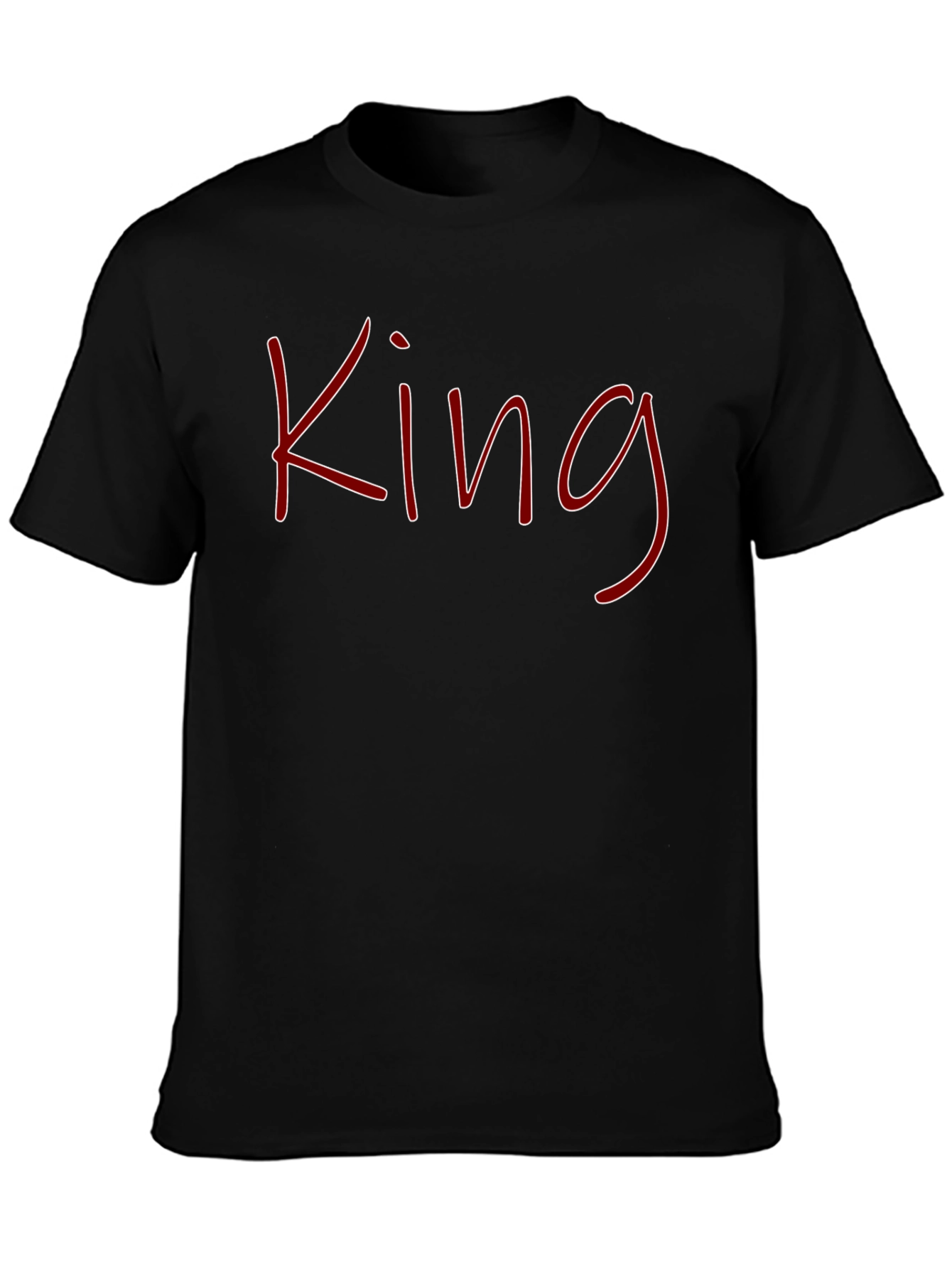 King Graphic Print T-Shirt - Black