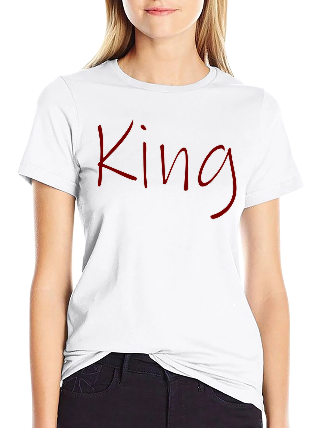 King Graphic Print T-Shirt - Black