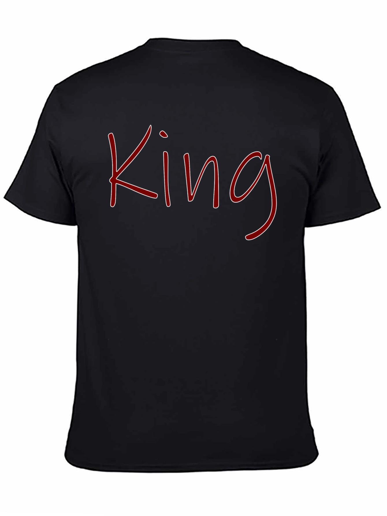 King Graphic Print T-Shirt - Black