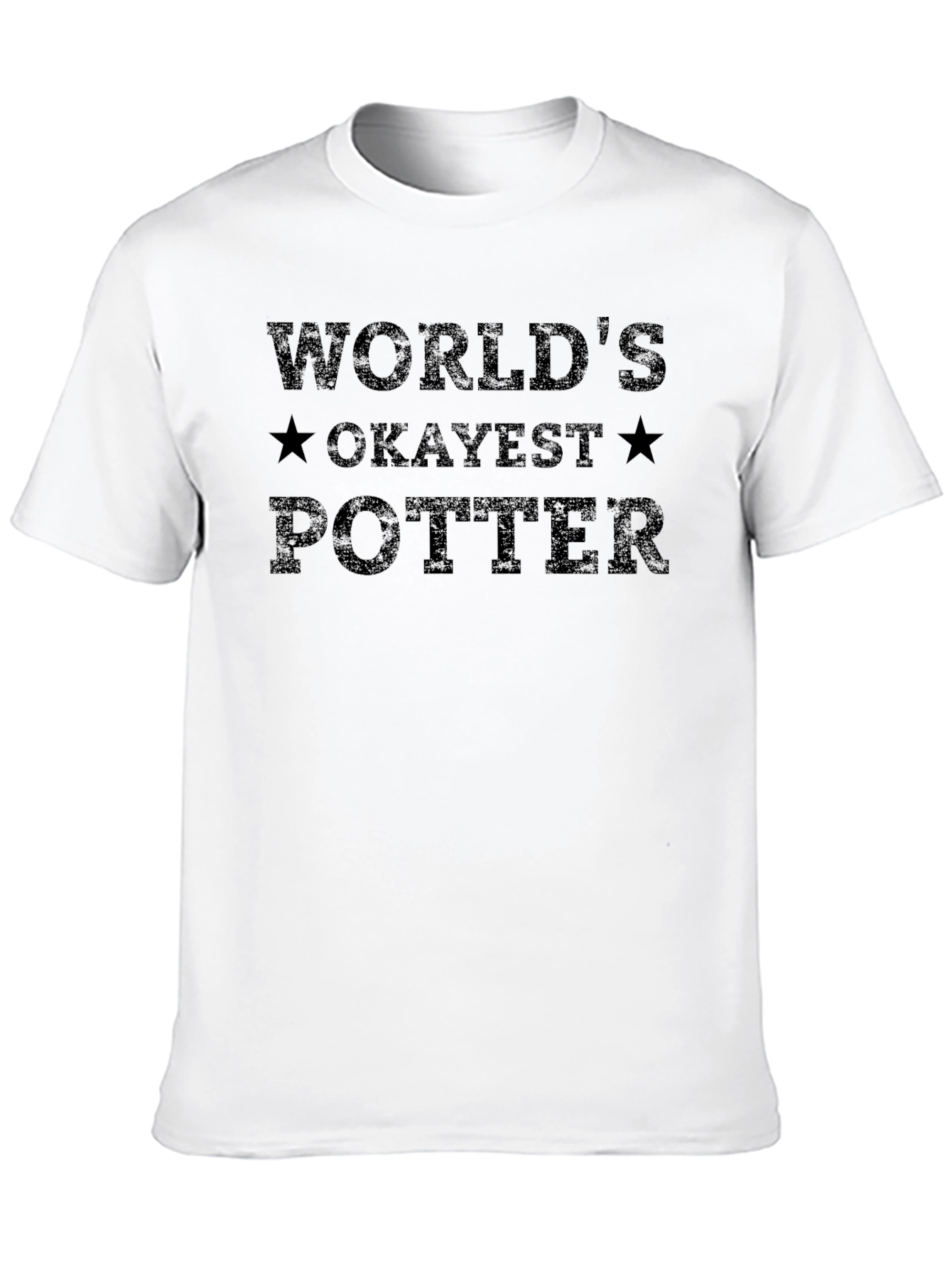 Worlds Okayest Potter Black T-Shirt