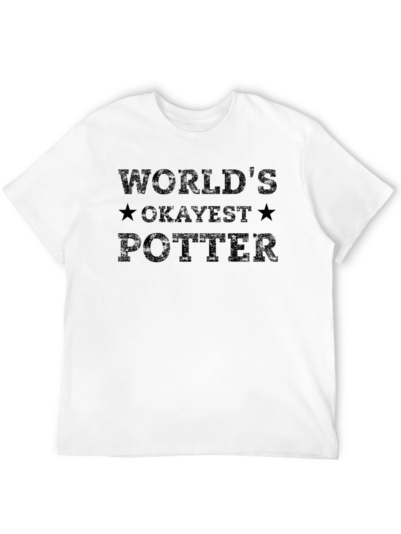 Worlds Okayest Potter Black T-Shirt