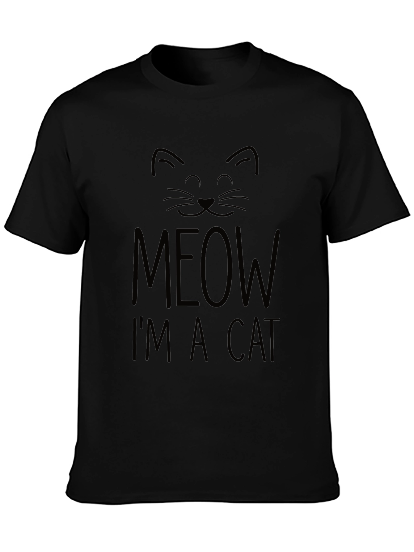 Meow Im a Cat Black T-Shirt