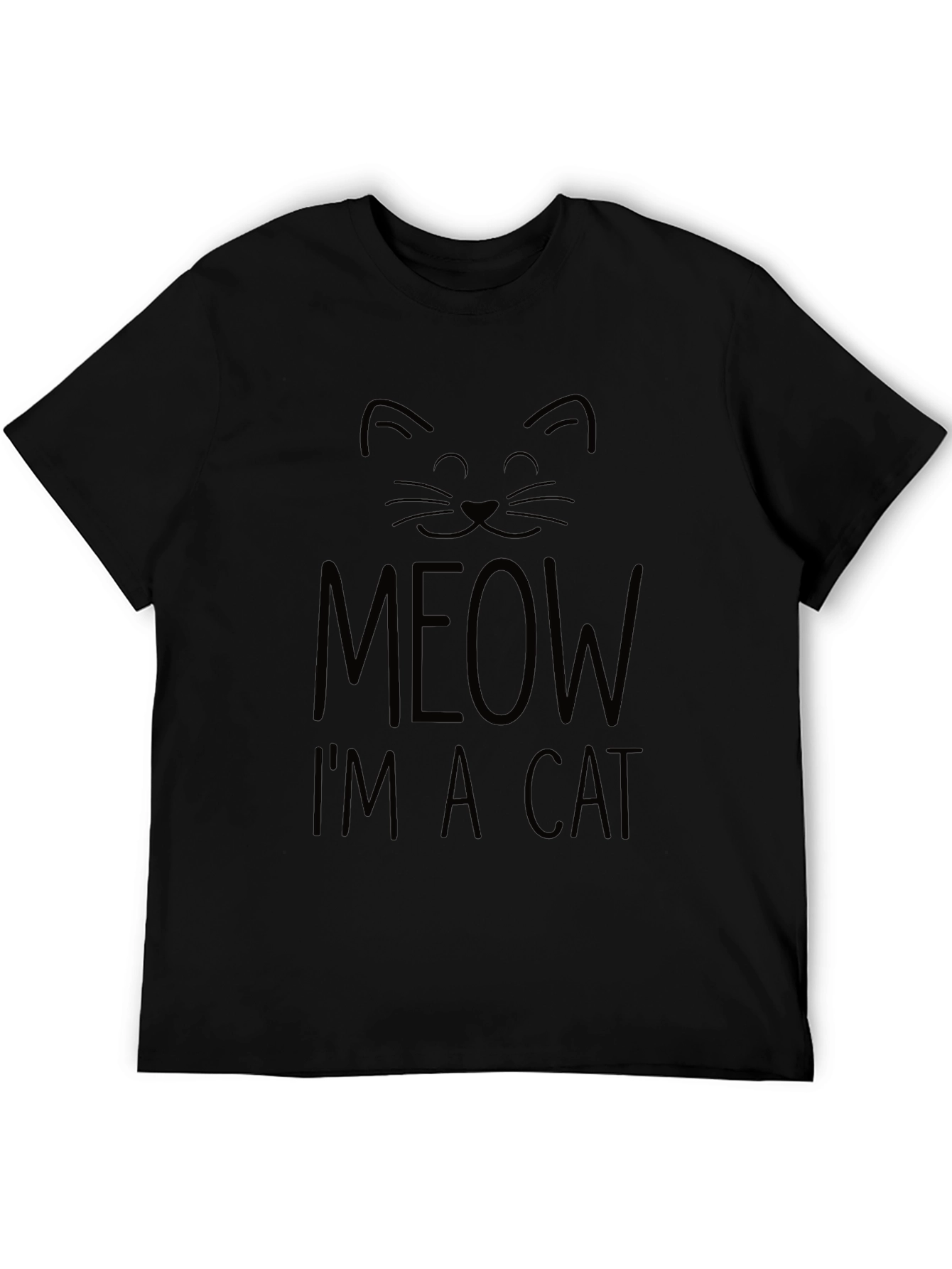 Meow Im a Cat Black T-Shirt