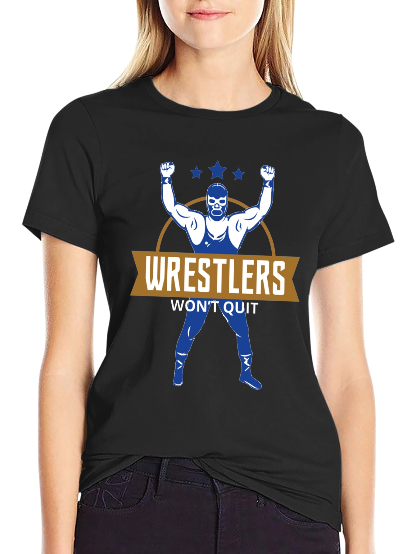 Wrestlers Wont Quit Graphic T-Shirt