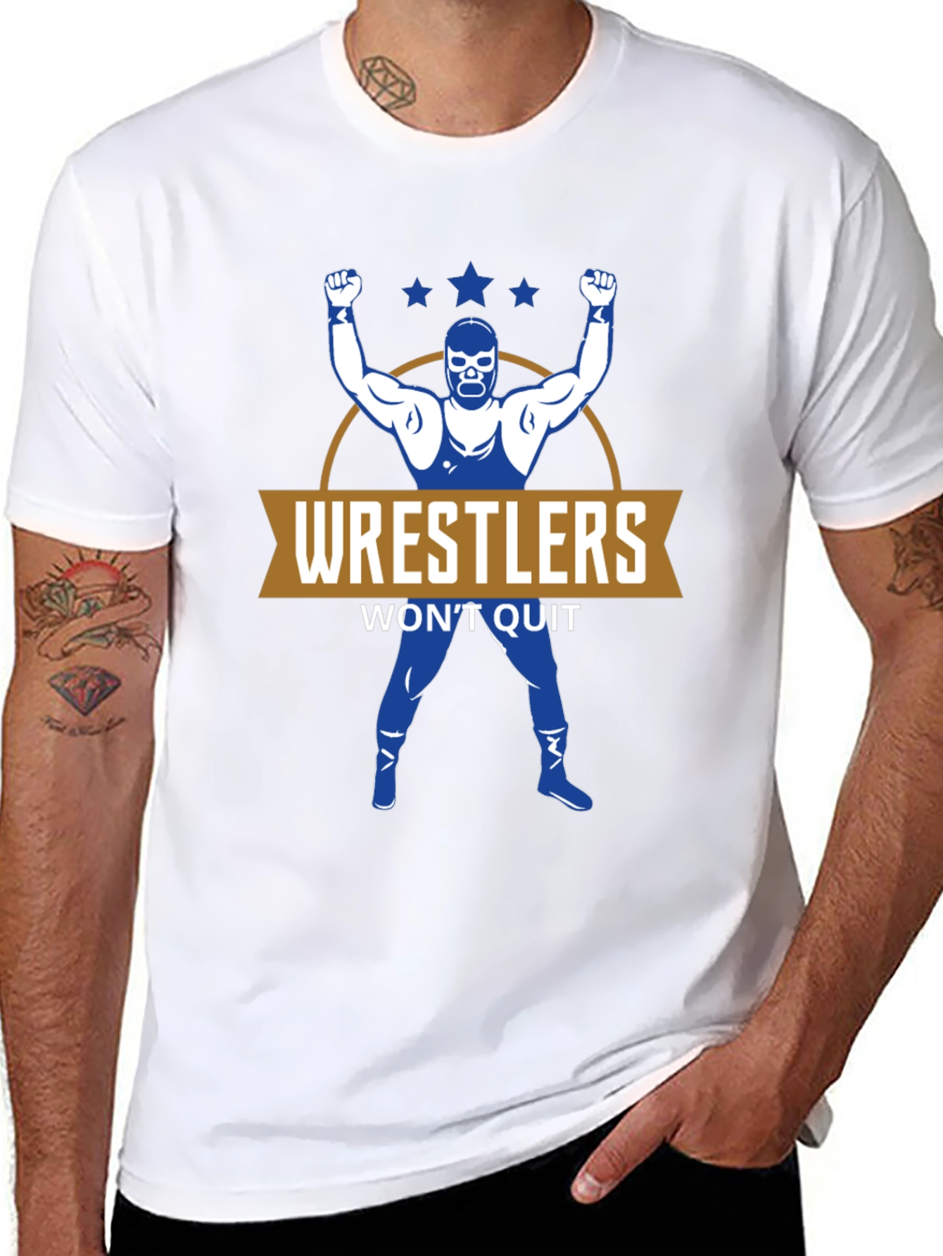 Wrestlers Wont Quit Graphic T-Shirt