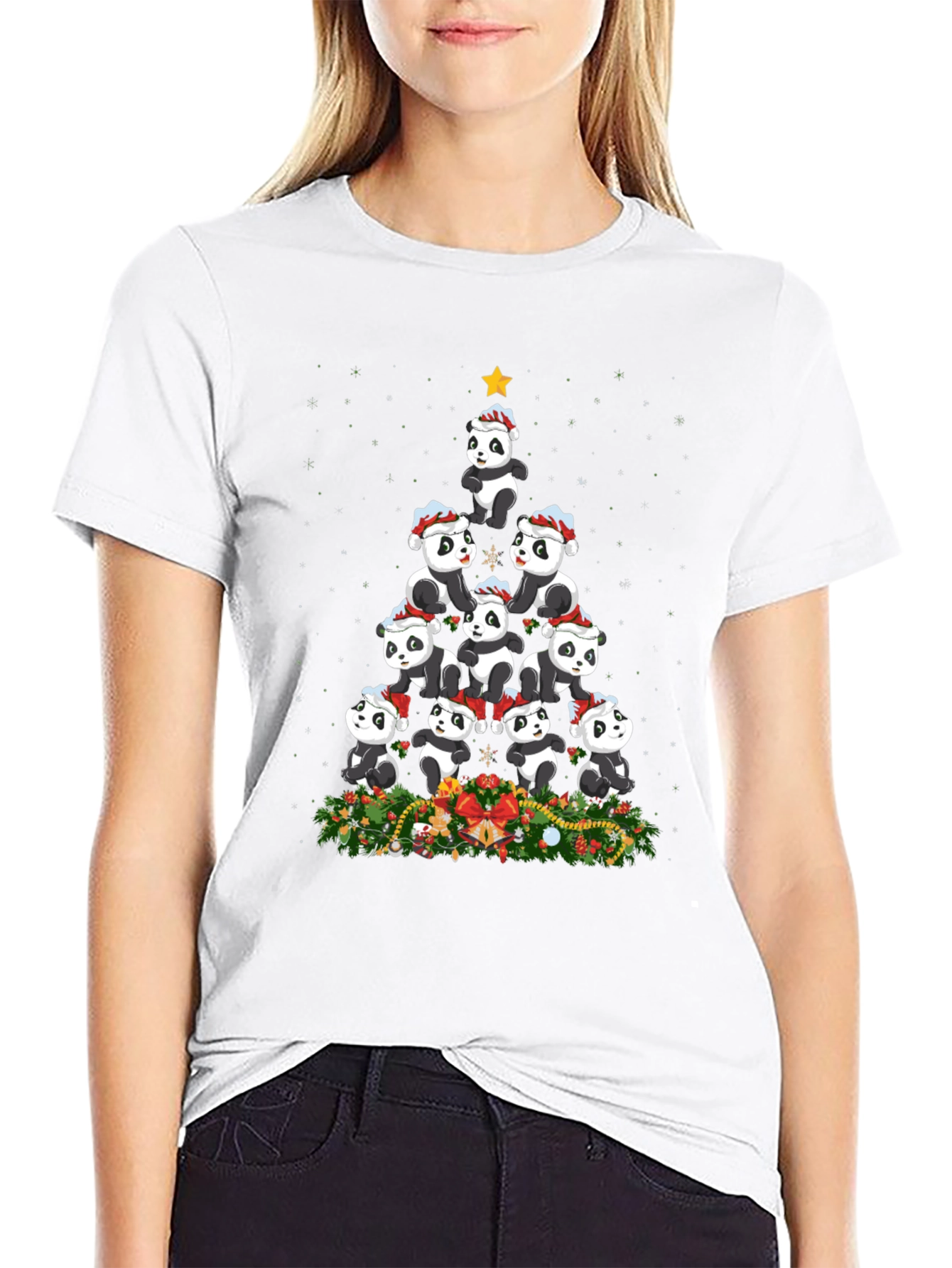 Panda Christmas Tree T-Shirt