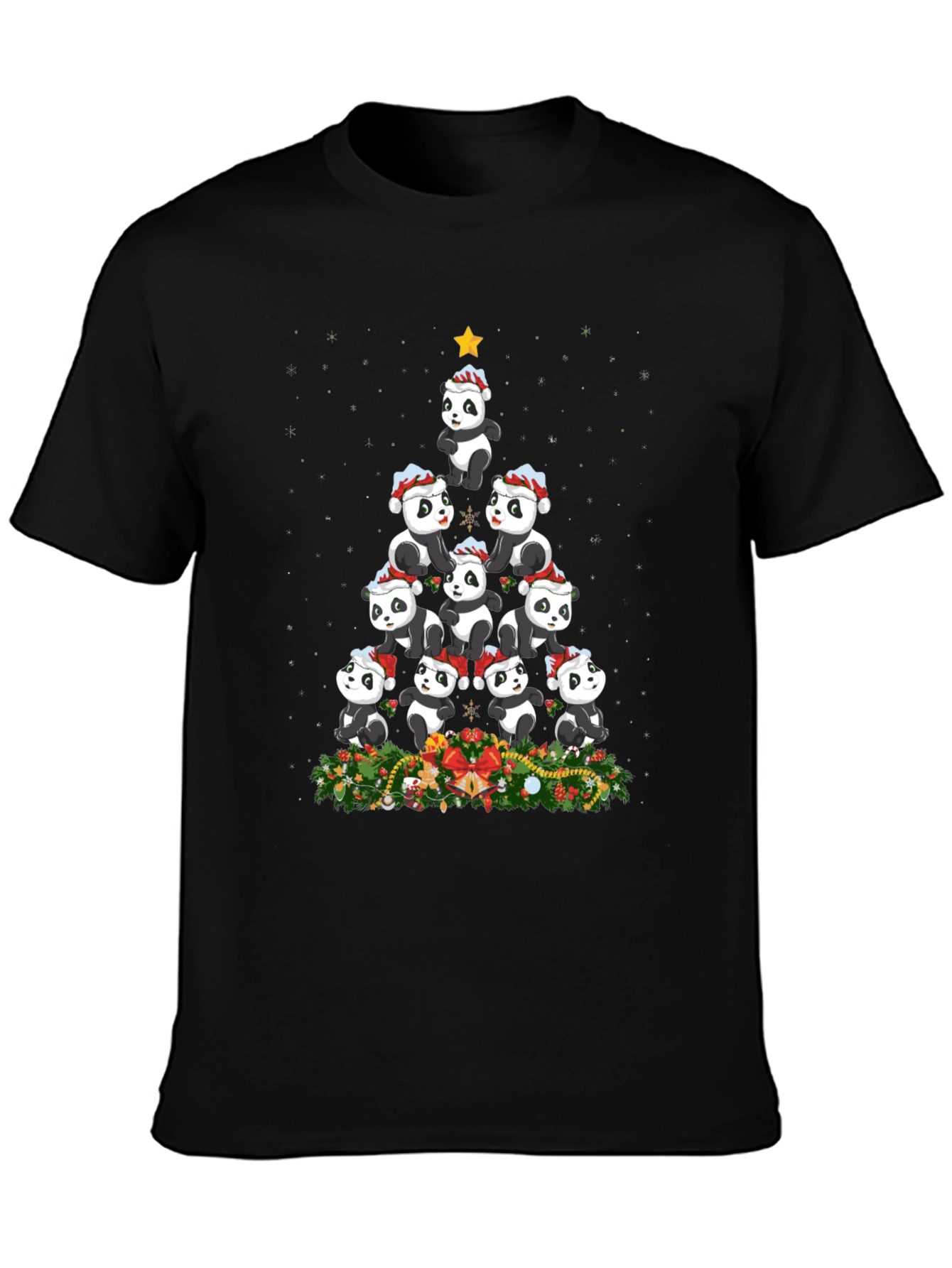 Panda Christmas Tree T-Shirt