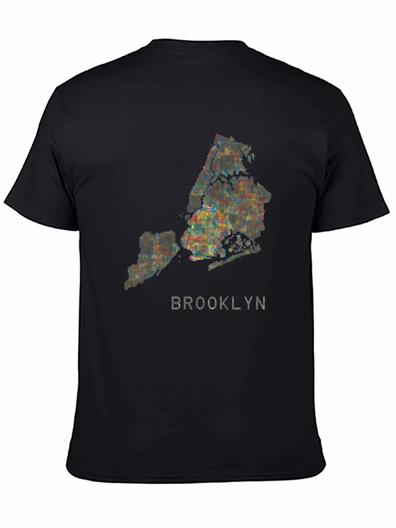 Brooklyn Map Graphic Tee - Mens Black T-Shirt