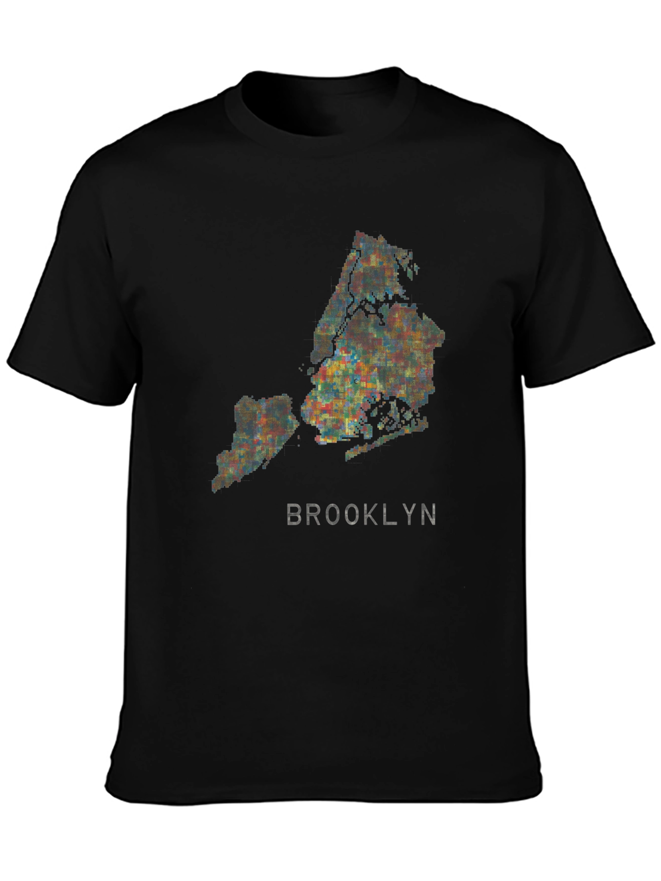 Brooklyn Map Graphic Tee - Mens Black T-Shirt
