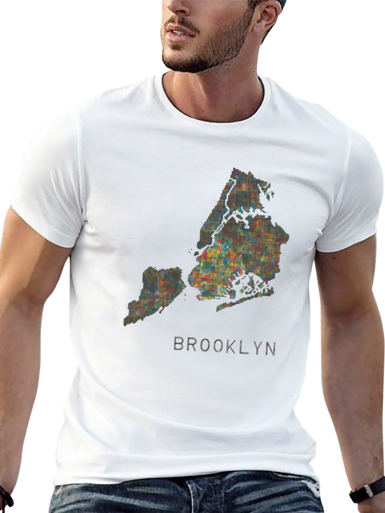 Brooklyn Map Graphic Tee - Mens Black T-Shirt