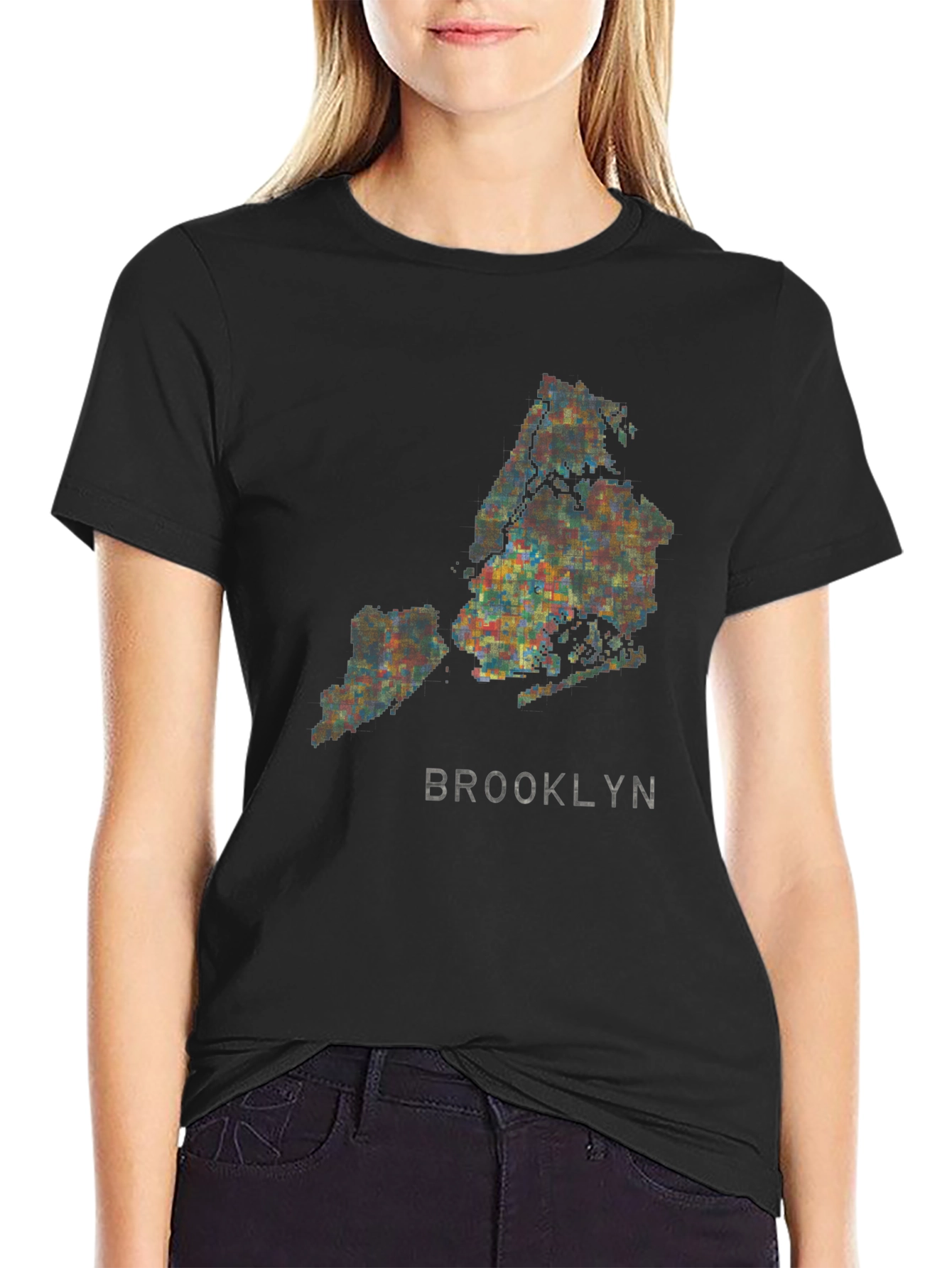 Brooklyn Map Graphic Tee - Mens Black T-Shirt