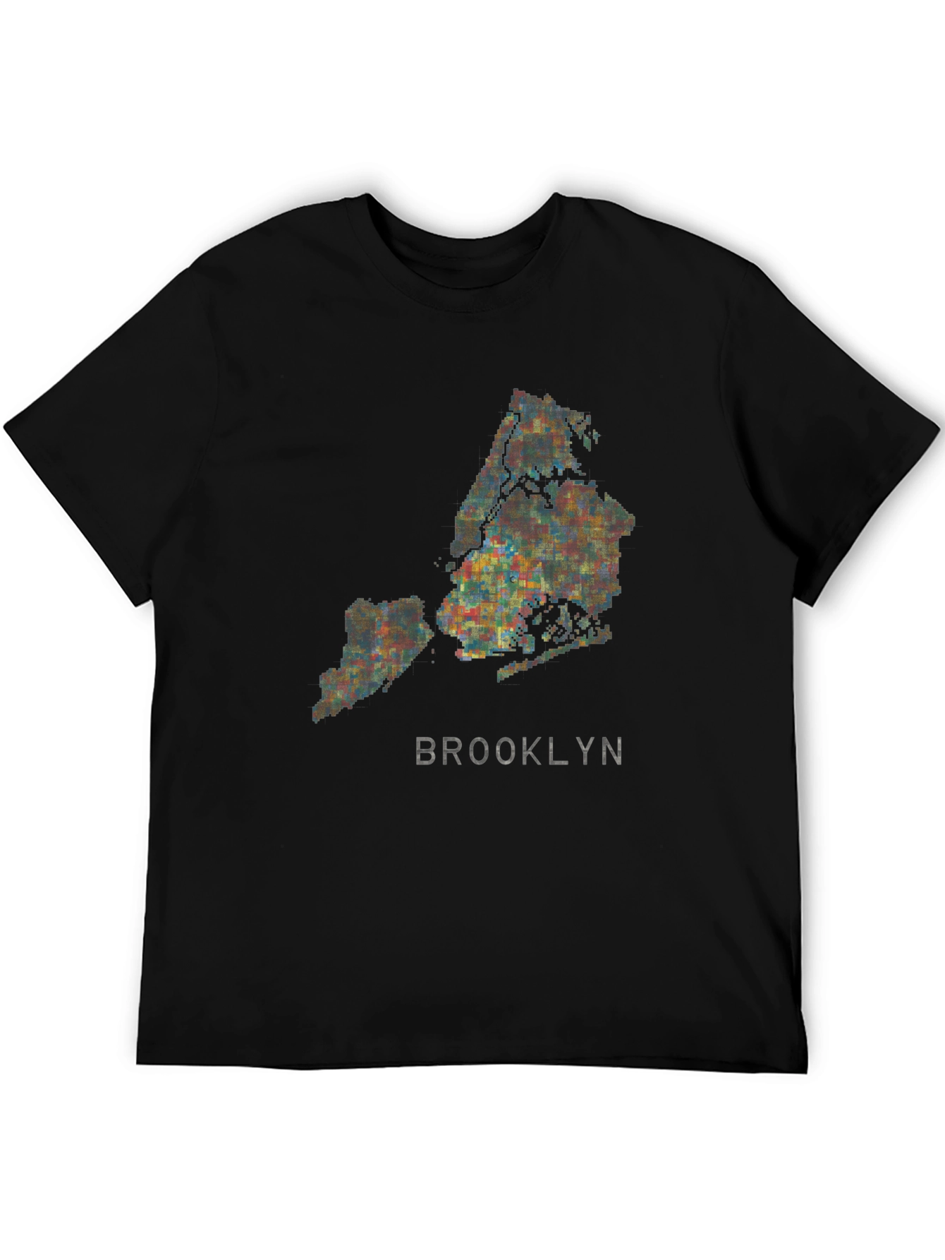 Brooklyn Map Graphic Tee - Mens Black T-Shirt