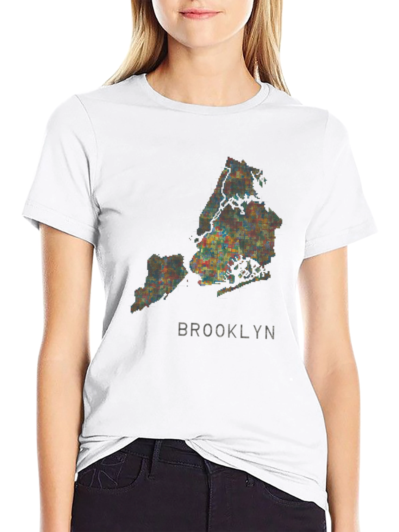 Brooklyn Map Graphic Tee - Mens Black T-Shirt