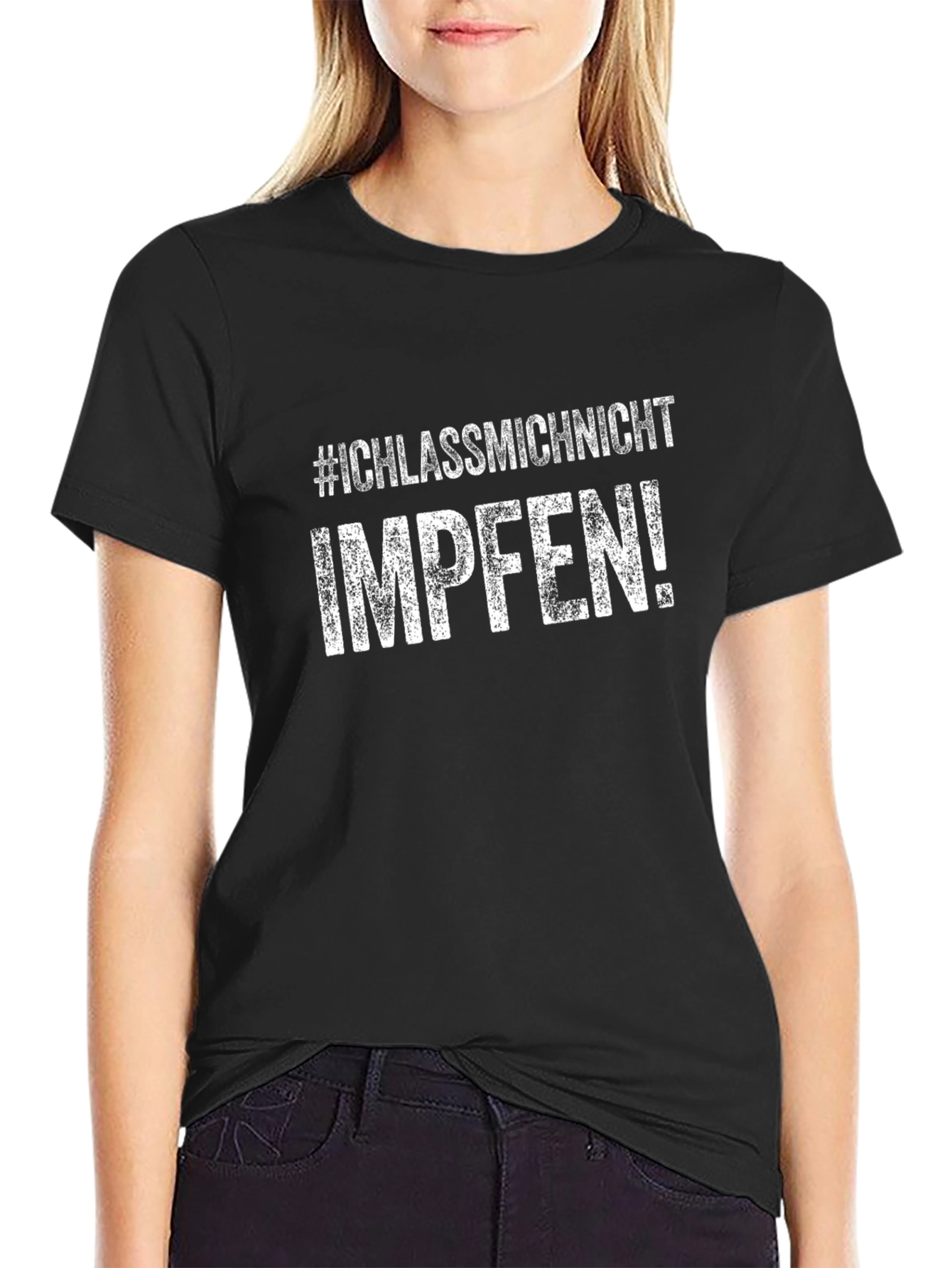 Anti Vaccine Black T-Shirt - I Wont Get Vaccinated