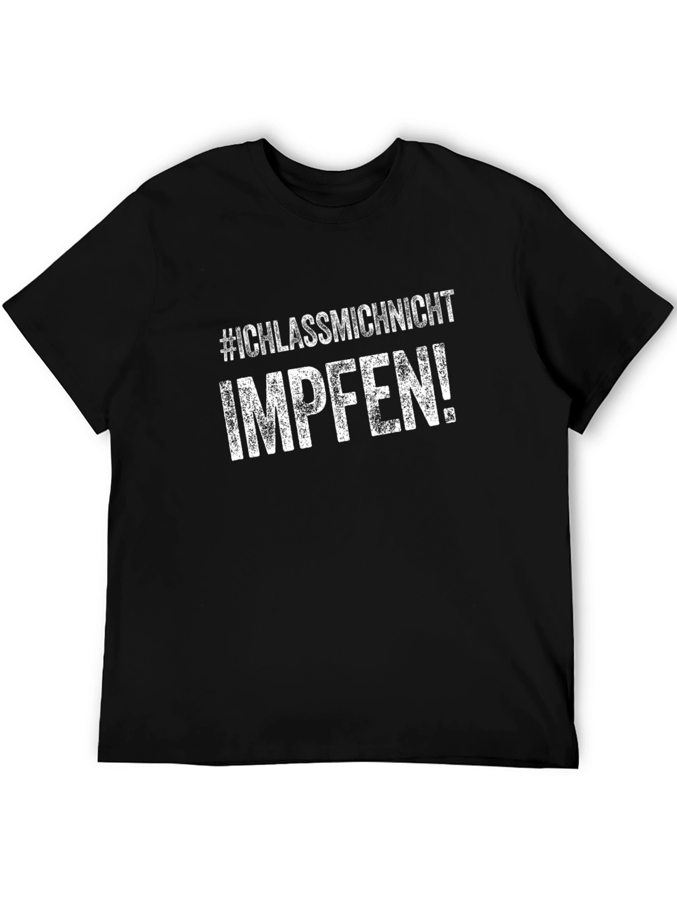 Anti Vaccine Black T-Shirt - I Wont Get Vaccinated
