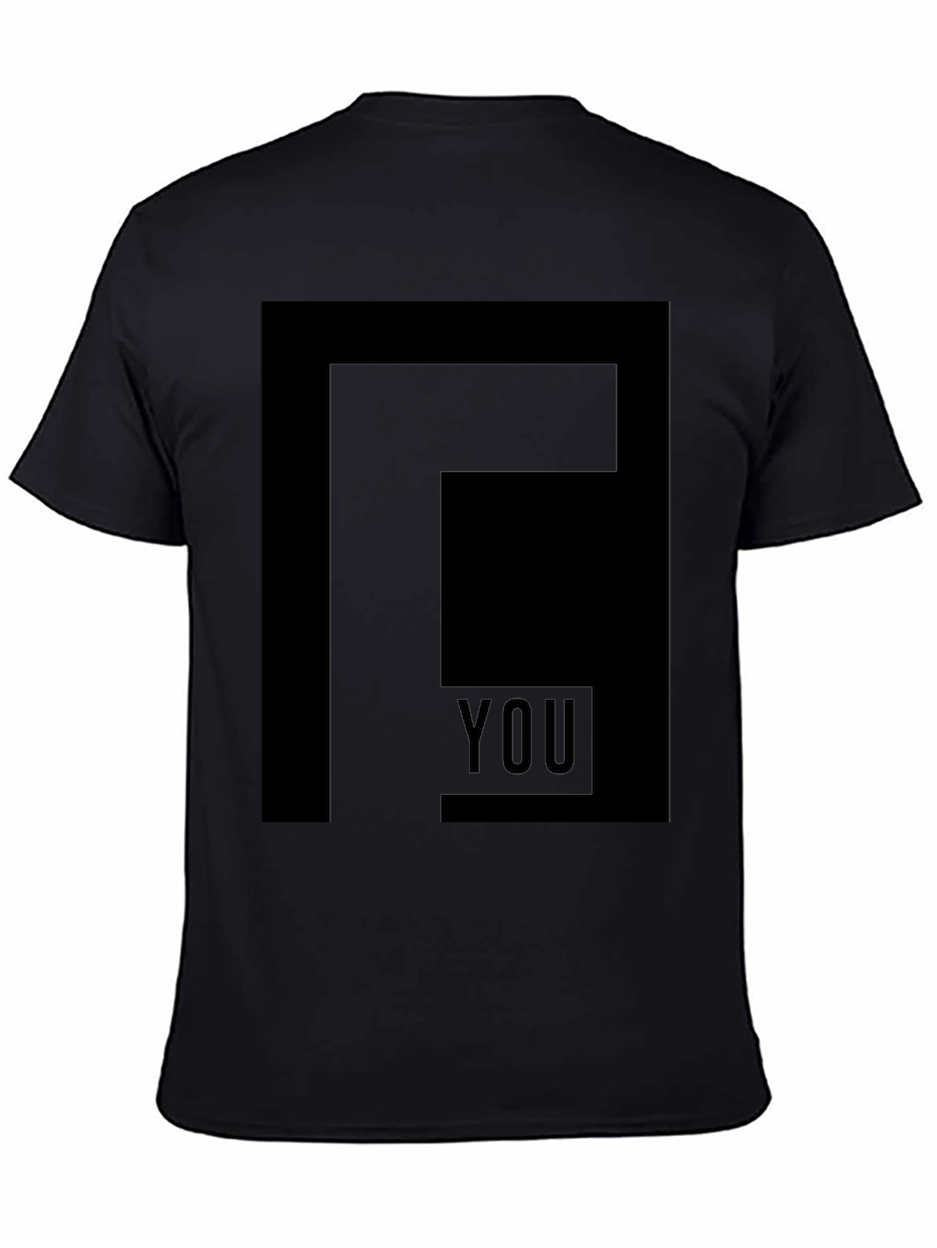 Modern F You Graphic Print Black T-Shirt