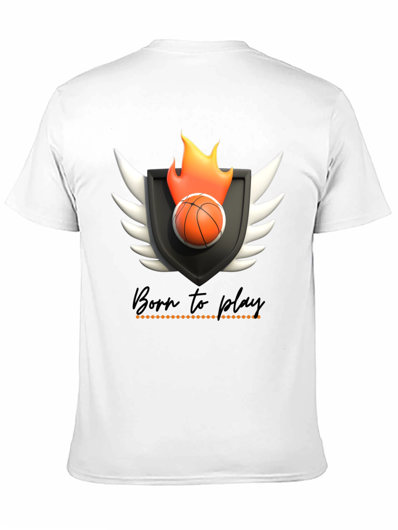 Born to Play Basketball Graphic Tee - Black