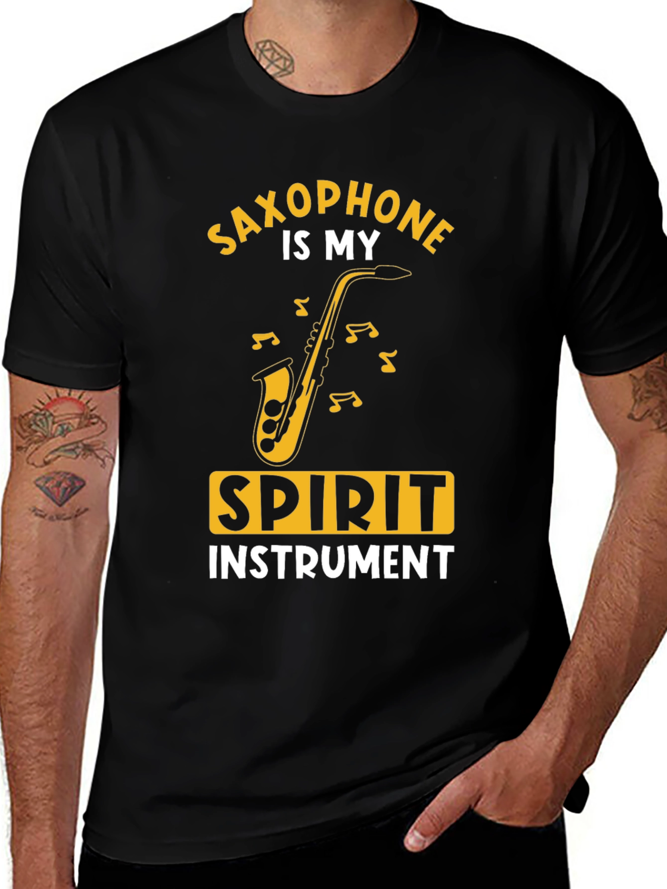 Saxophone Spirit Instrument Graphic Tee - Musician T-Shirt