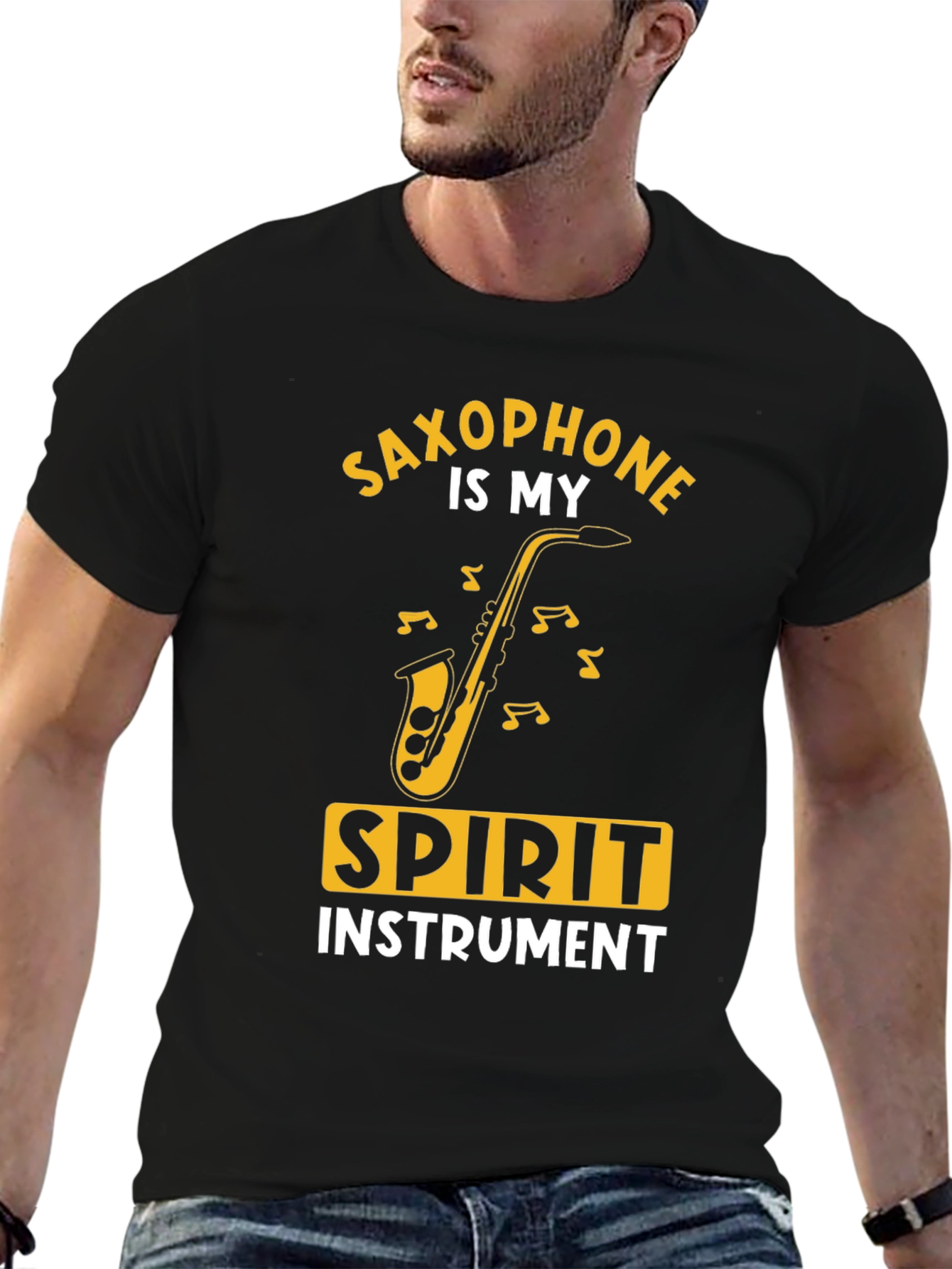Saxophone Spirit Instrument Graphic Tee - Musician T-Shirt