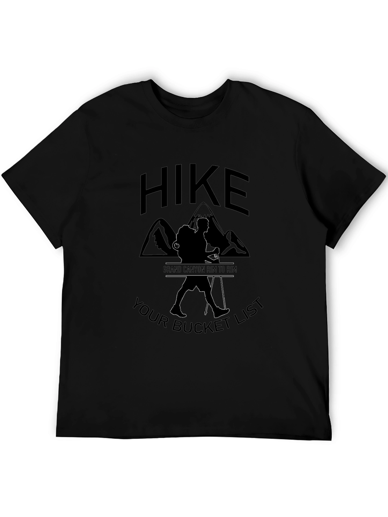 Hike Grand Canyon Bucket List Black T-Shirt