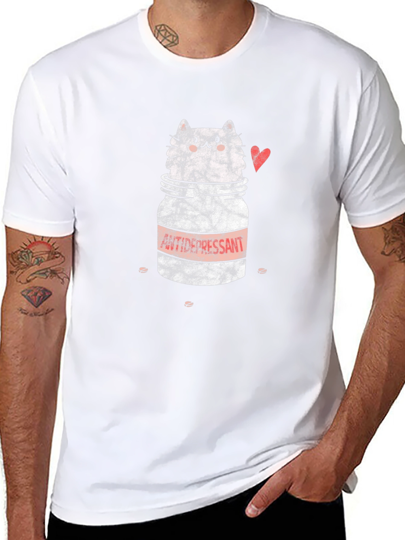 Antidepressant Cat T-Shirt - Funny Graphic Tee