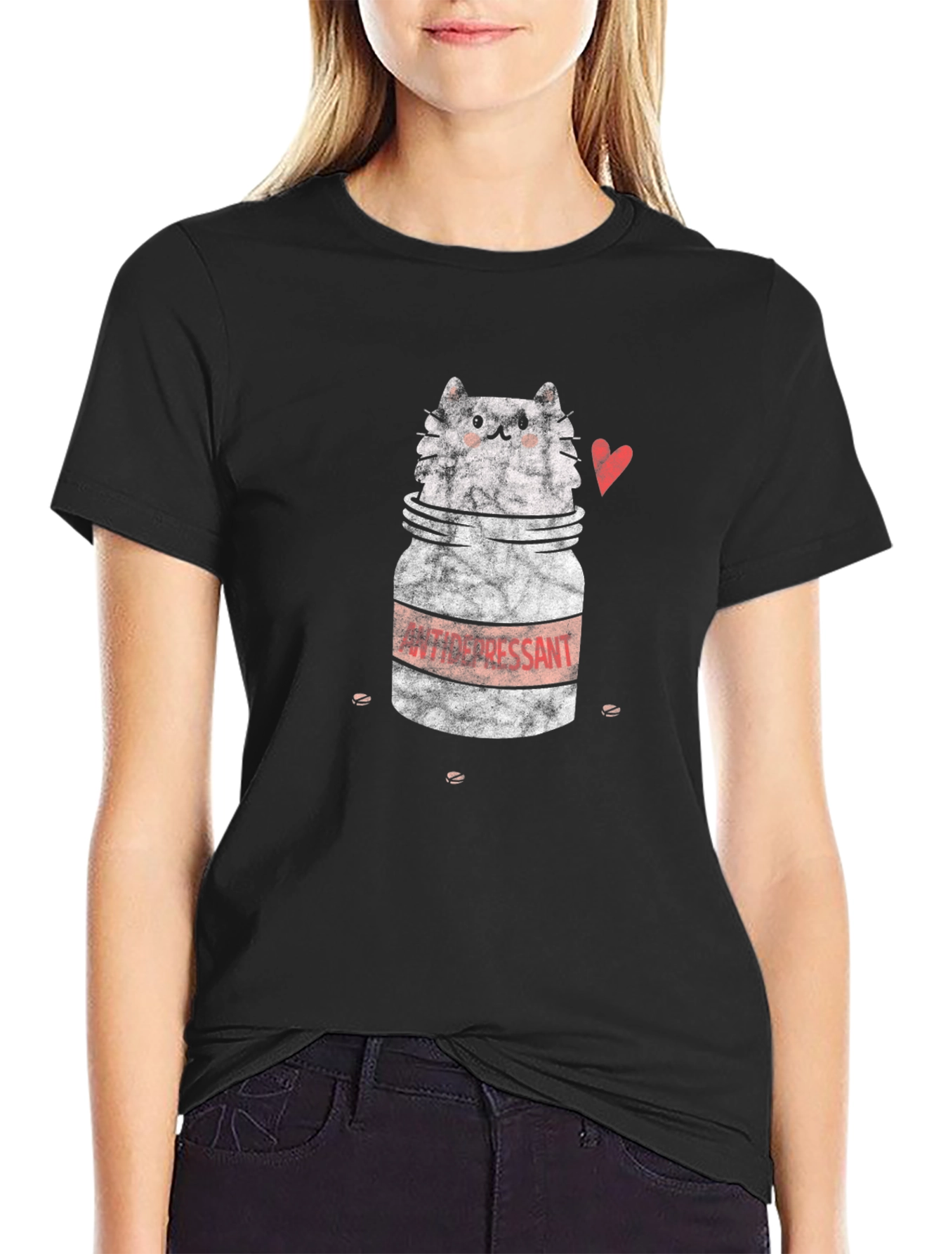 Antidepressant Cat T-Shirt - Funny Graphic Tee