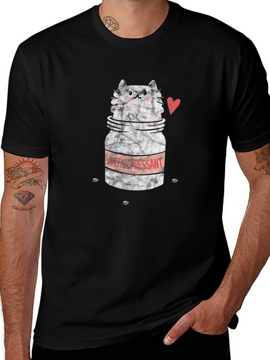 Antidepressant Cat T-Shirt - Funny Graphic Tee