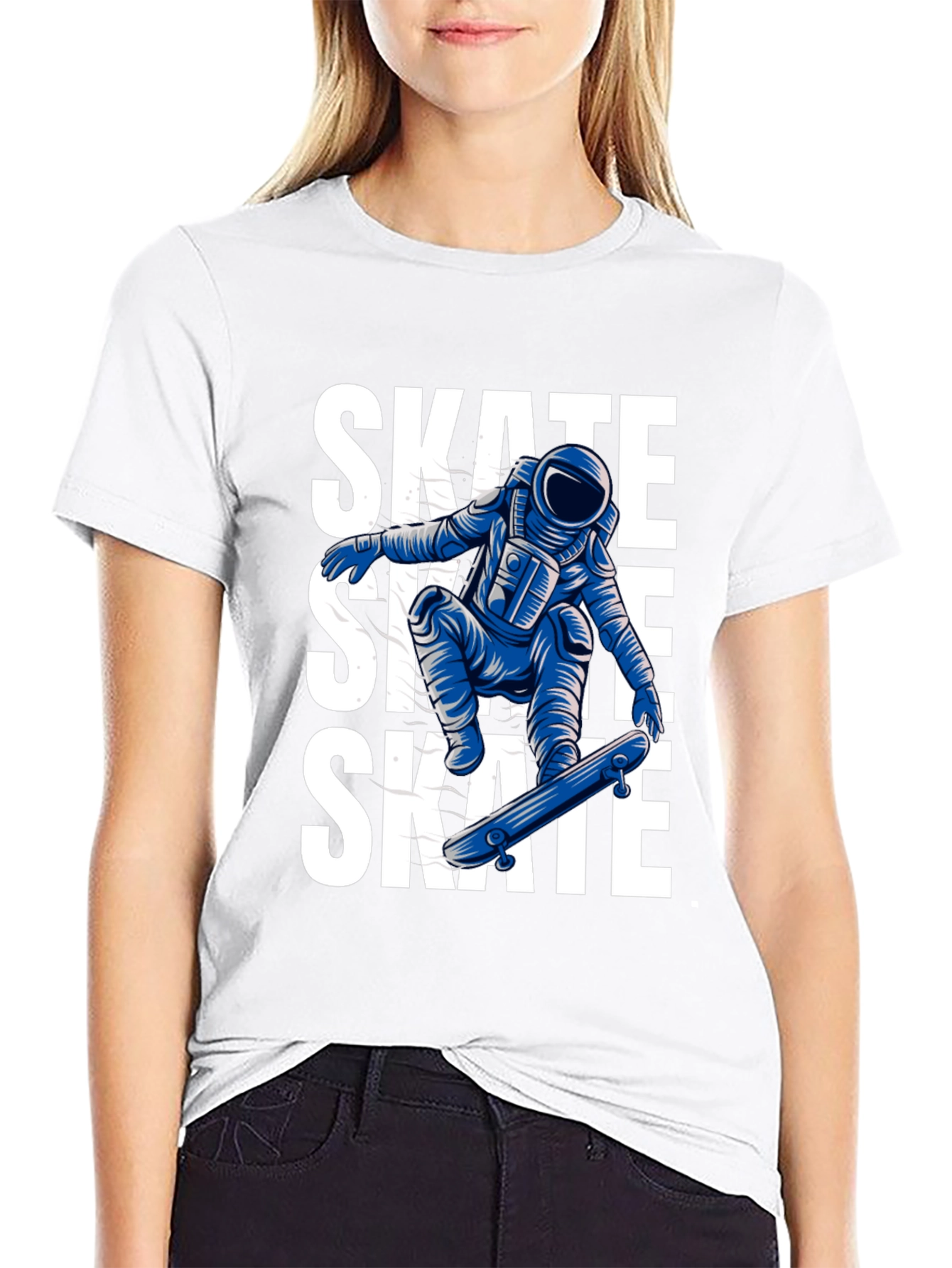 Skate Astronaut Black T-Shirt