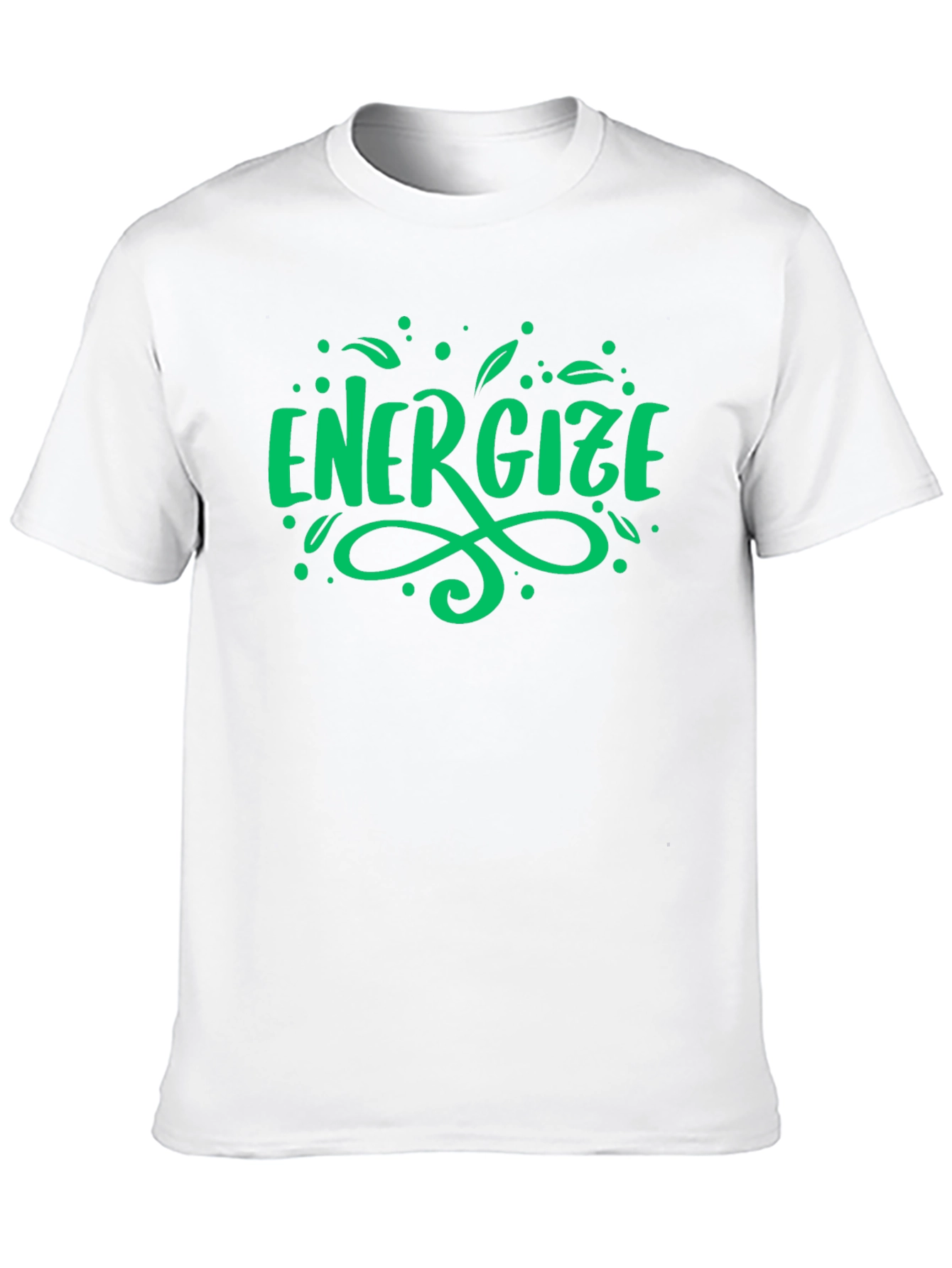 Energize Graphic Tee - Green Print on Black