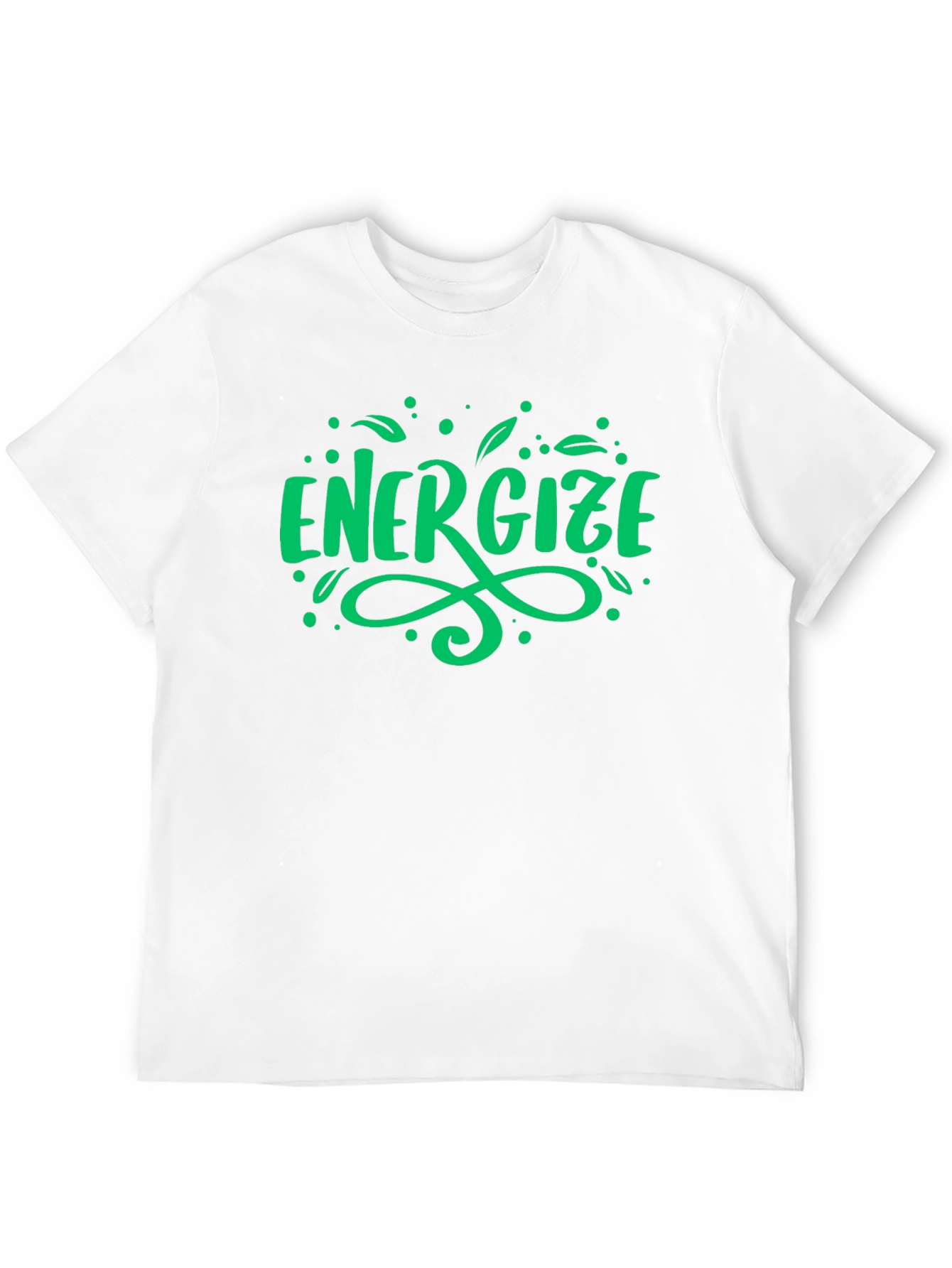 Energize Graphic Tee - Green Print on Black