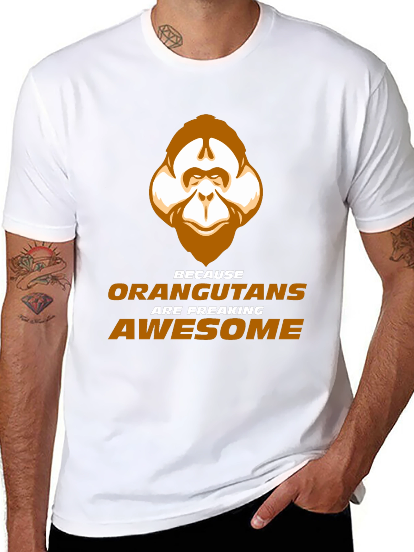Orangutan Awesome T-Shirt - Fun Animal Graphic Tee
