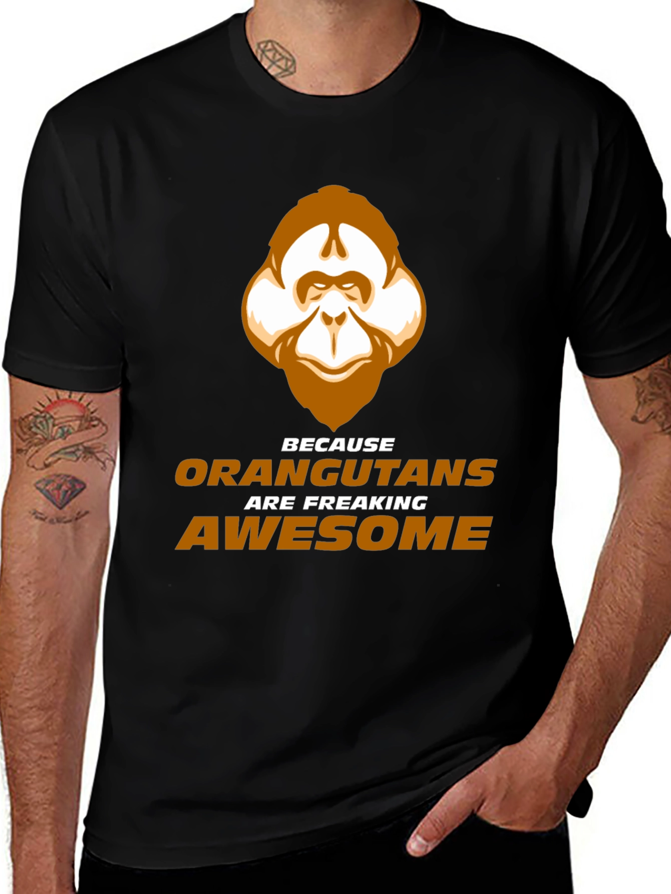 Orangutan Awesome T-Shirt - Fun Animal Graphic Tee