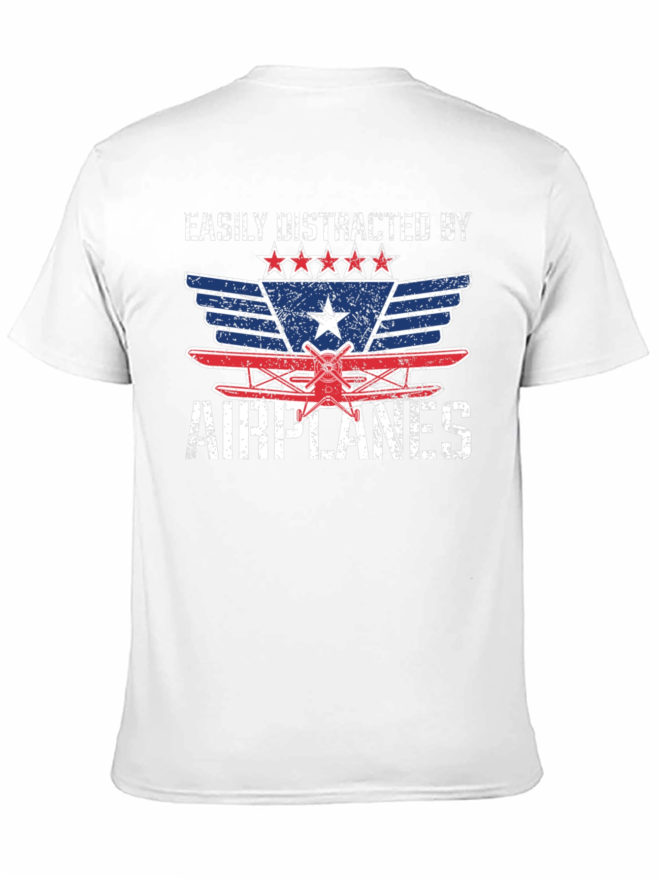 Easily Distracted By Airplanes Graphic T-Shirt