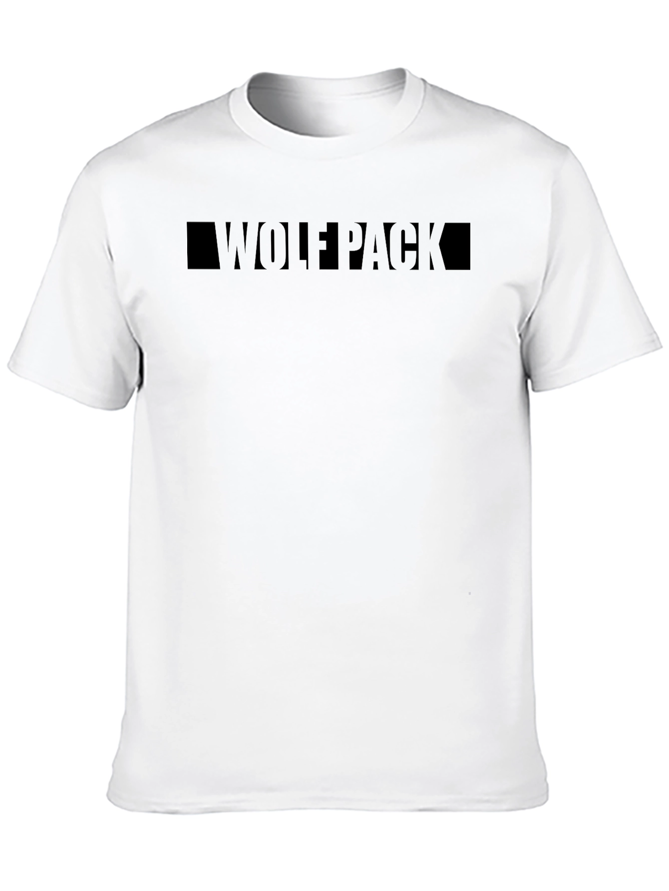 Wolfpack Graphic Tee - Mens Crew Neck Black T-Shirt