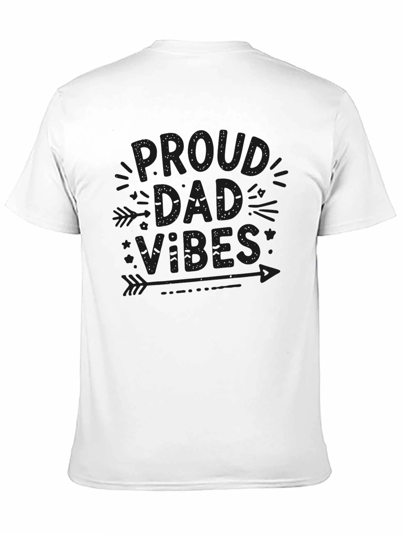Proud Dad Vibes Black Graphic Tee