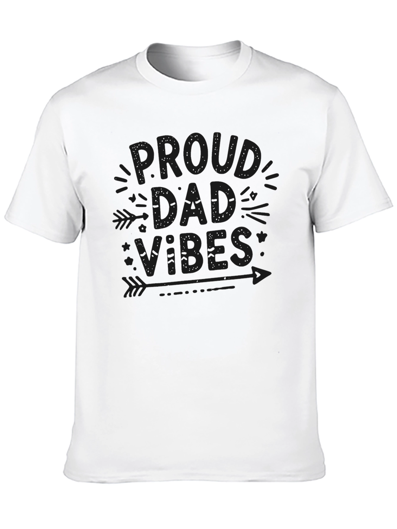 Proud Dad Vibes Black Graphic Tee