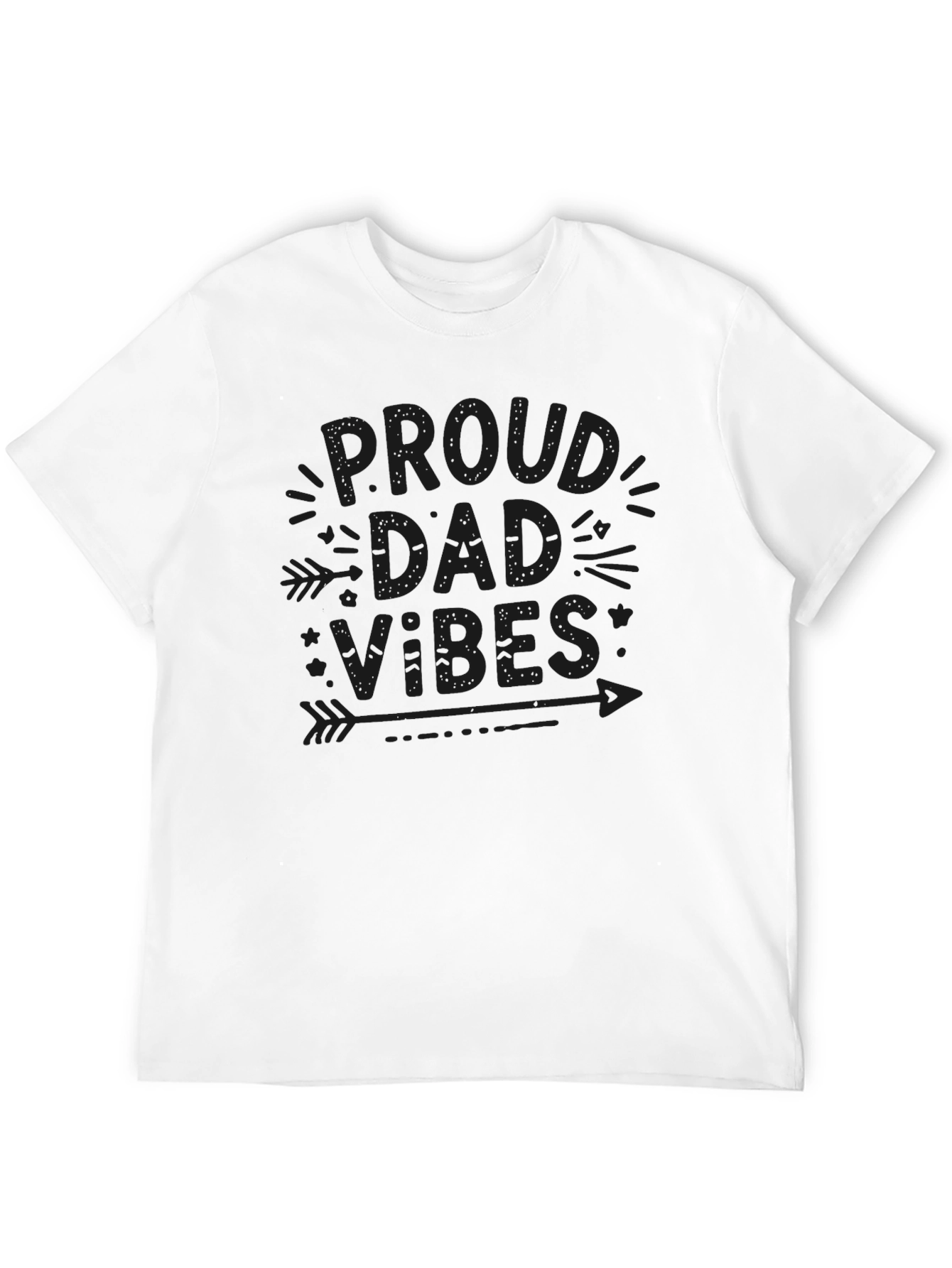 Proud Dad Vibes Black Graphic Tee