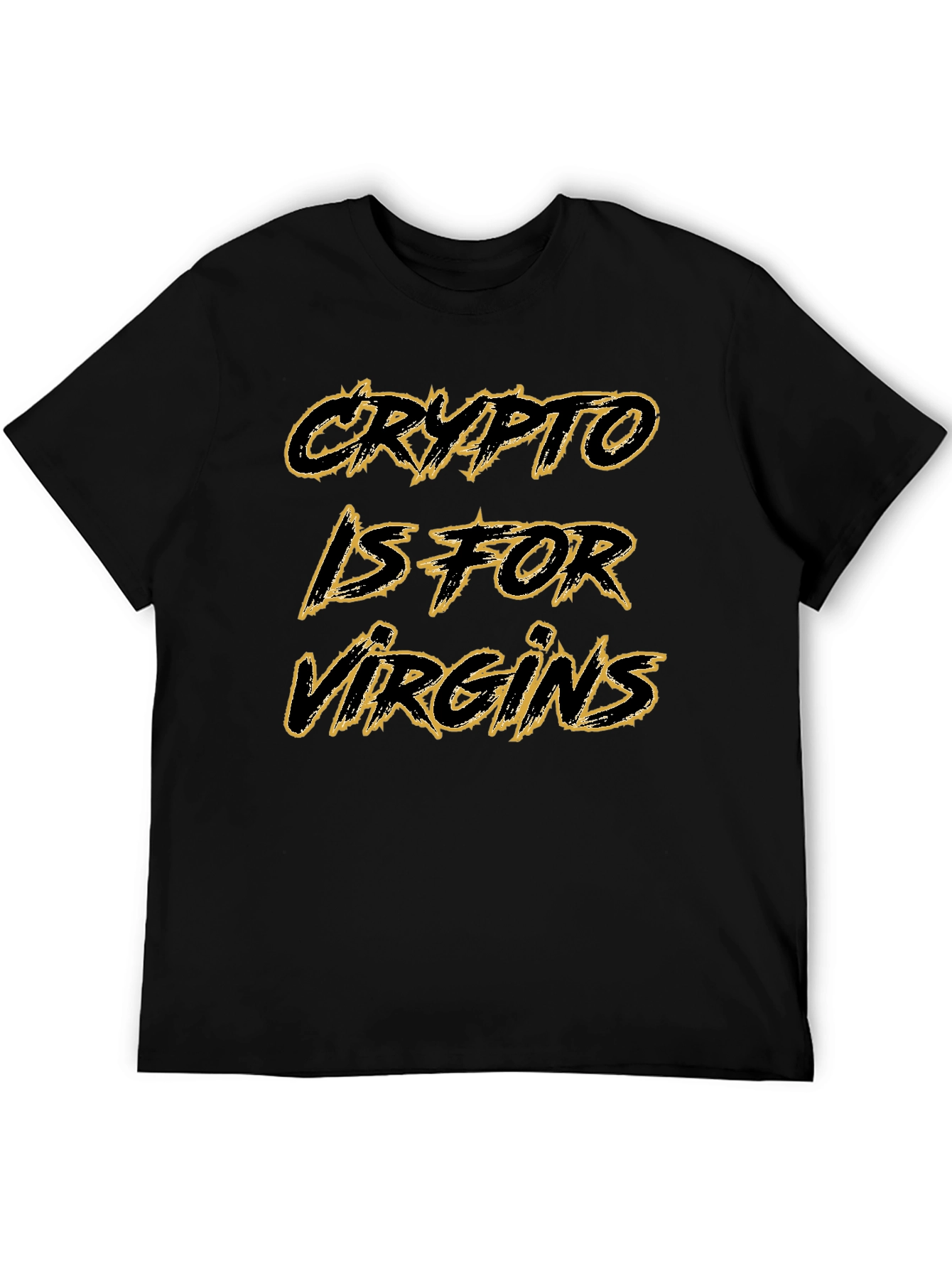 Crypto is for Virgins Black Graphic Tee