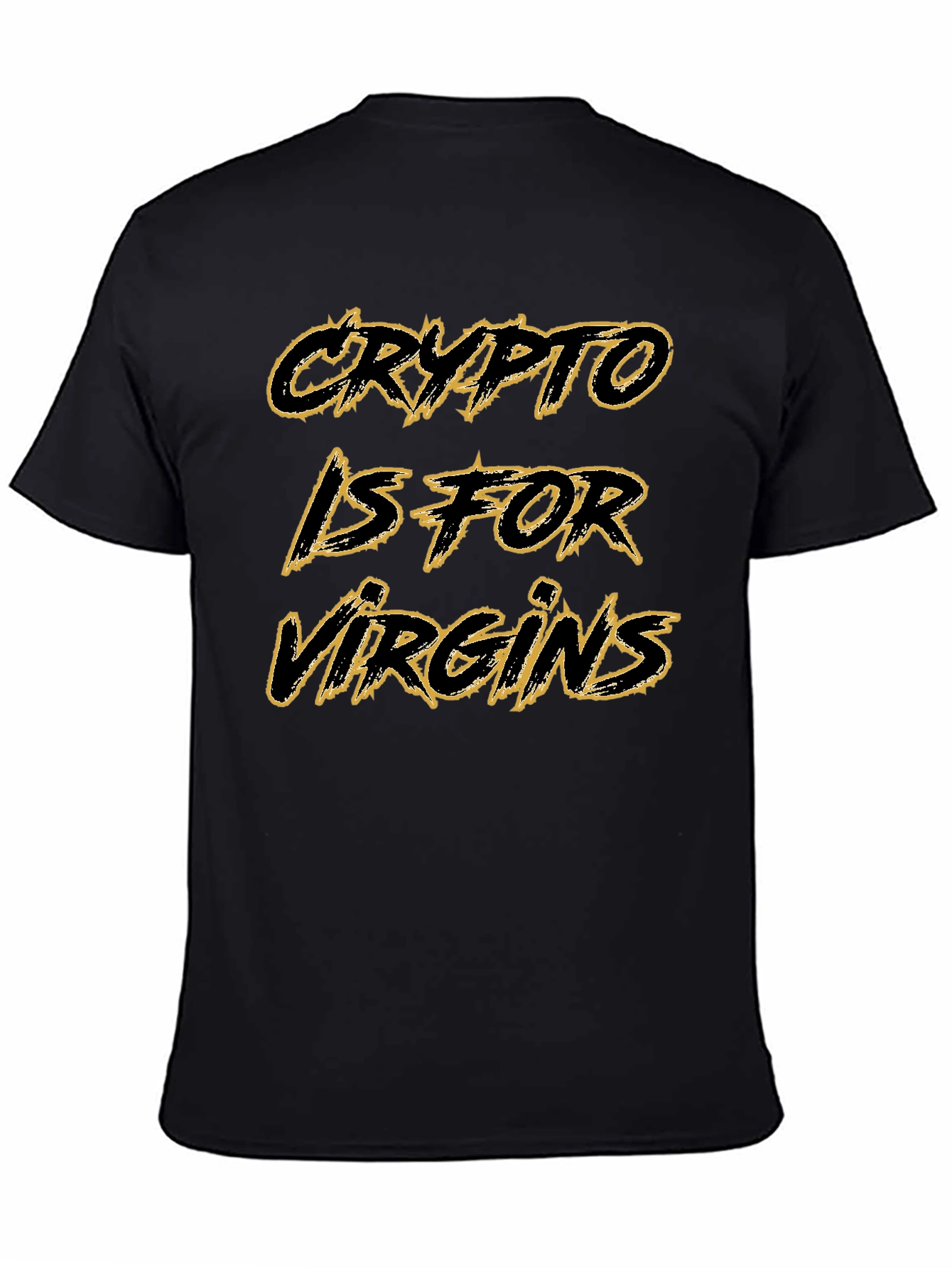 Crypto is for Virgins Black Graphic Tee