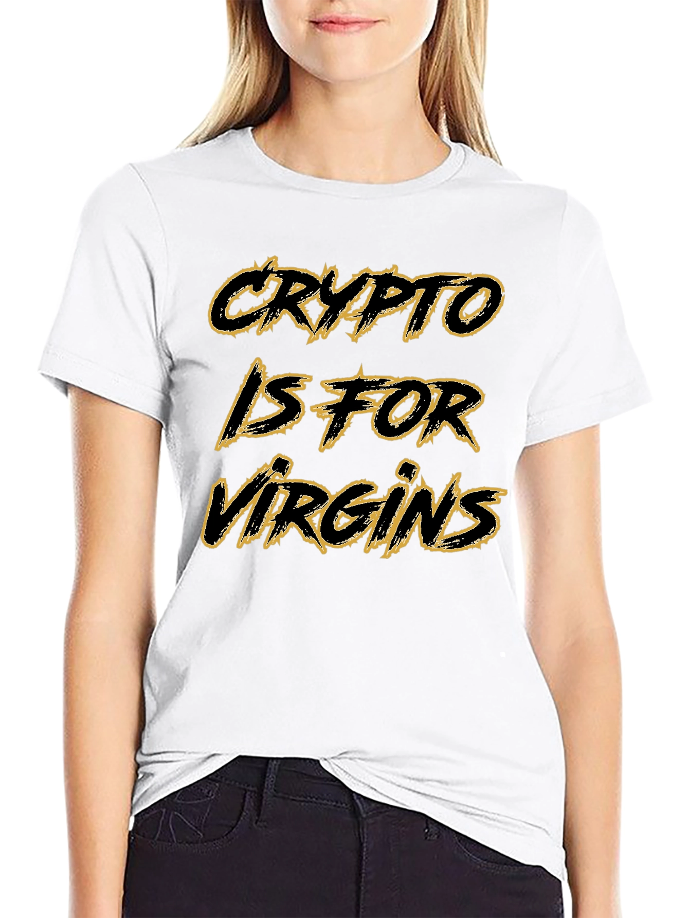 Crypto is for Virgins Black Graphic Tee